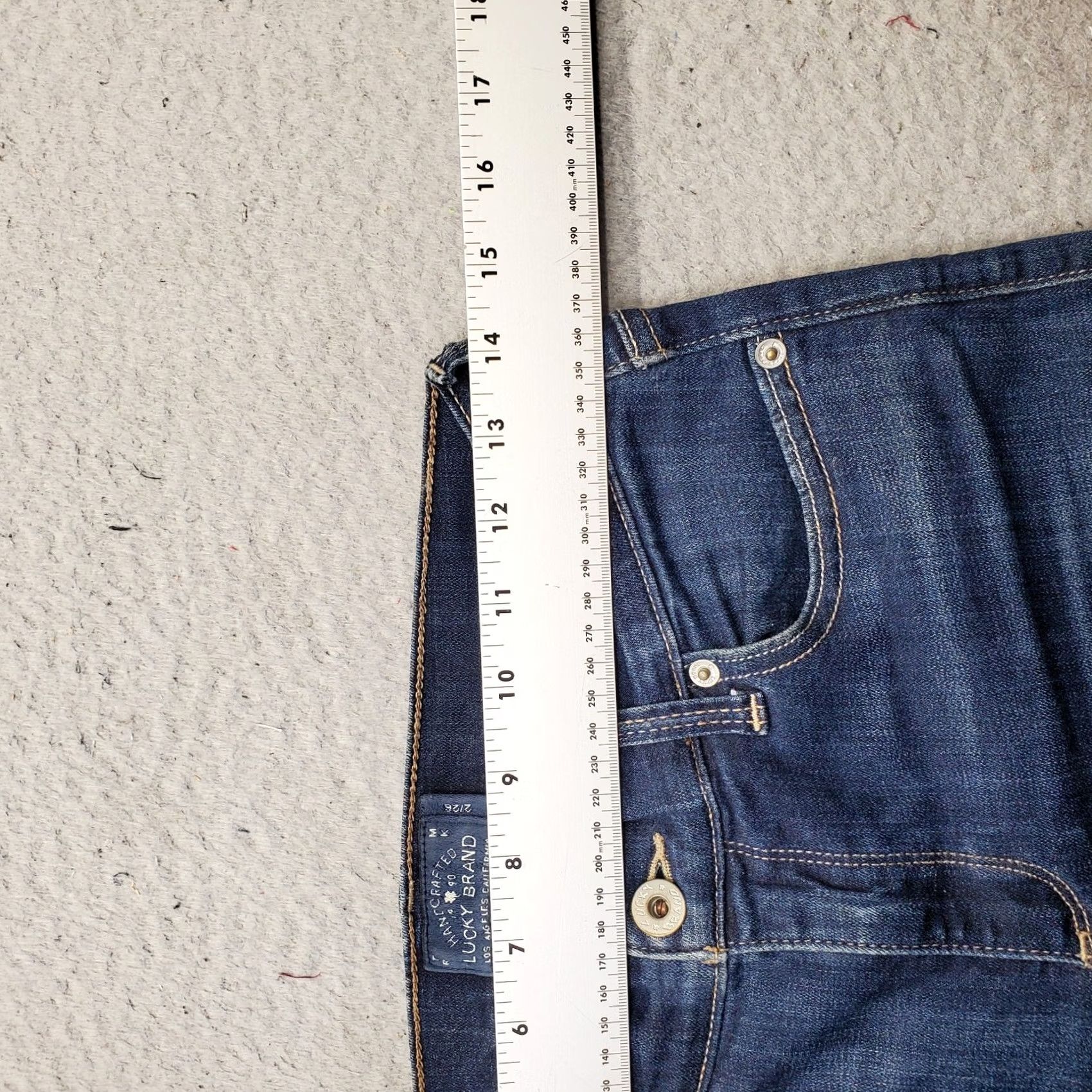 Lucky Brand Lucky Brand Brooke Skinny Jeans Womens 2/26 Blue Denim Faded Whiskered Raw Hem Denim Jeans Slim 5-Pocket Womens Size 2 Blue - Pre-owned Size 26" / US 2 / IT 38 - 6 Thumbnail