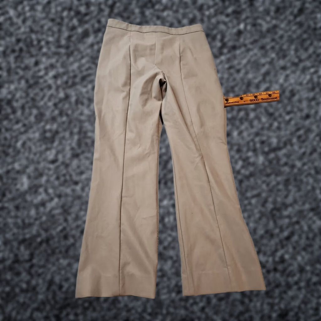 M.M.LaFleur MM.LaFleur Pants Womens Size 12 Beige Regular Straight Front Power Stretch Side Button City Preppy Art Hip Hop Hippie Hipster School Size 34" / US 12 / IT 48 - 1 Thumbnail