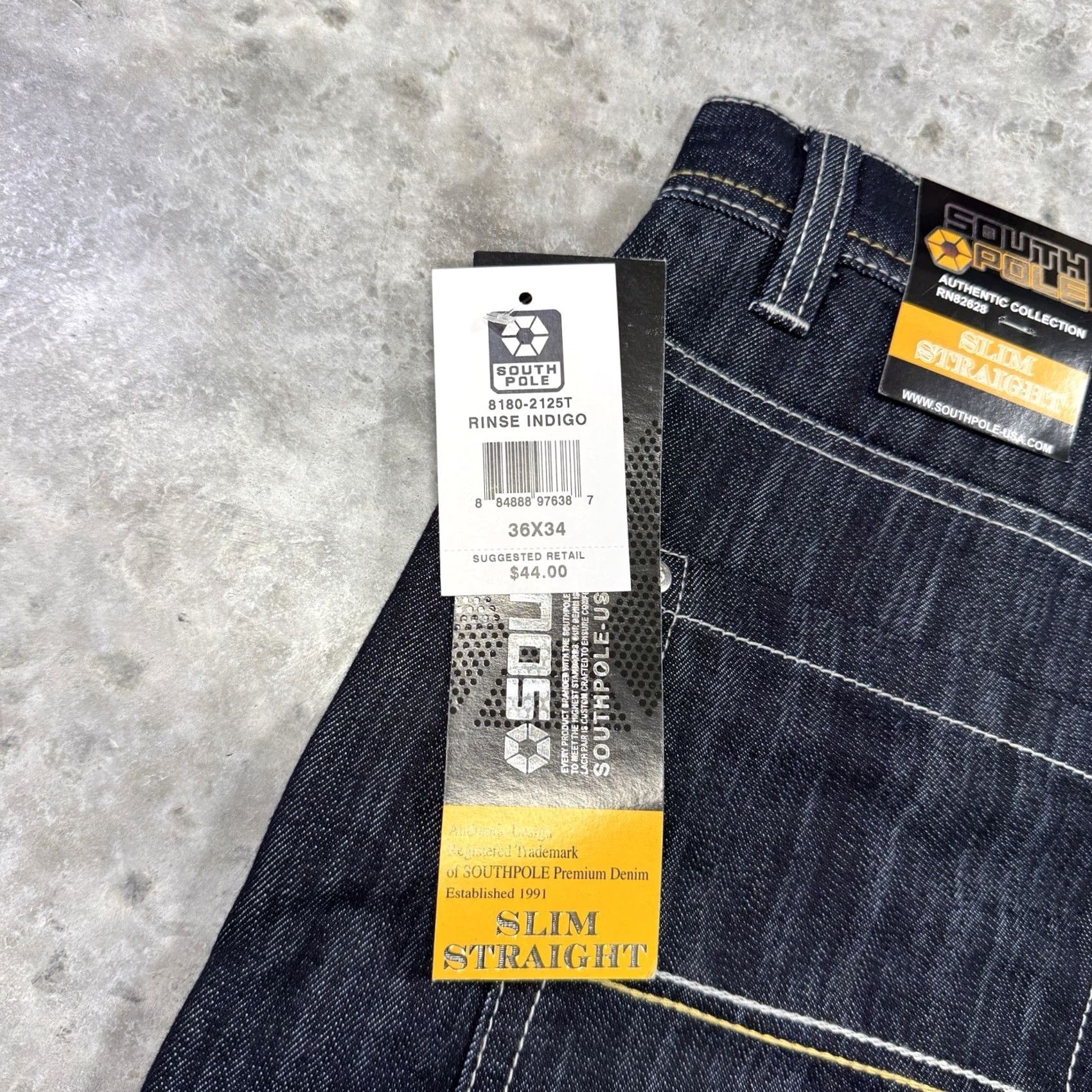 Southpole Southpole Jeans Mens 36 x 34 Indigo Baggy Hip Hop Y2K Vintage NWT 90s Skater Denim Straight 5-Pocket Blue Cotton Blend Jeans Mens Size US 36 / EU 52 - 3 Thumbnail