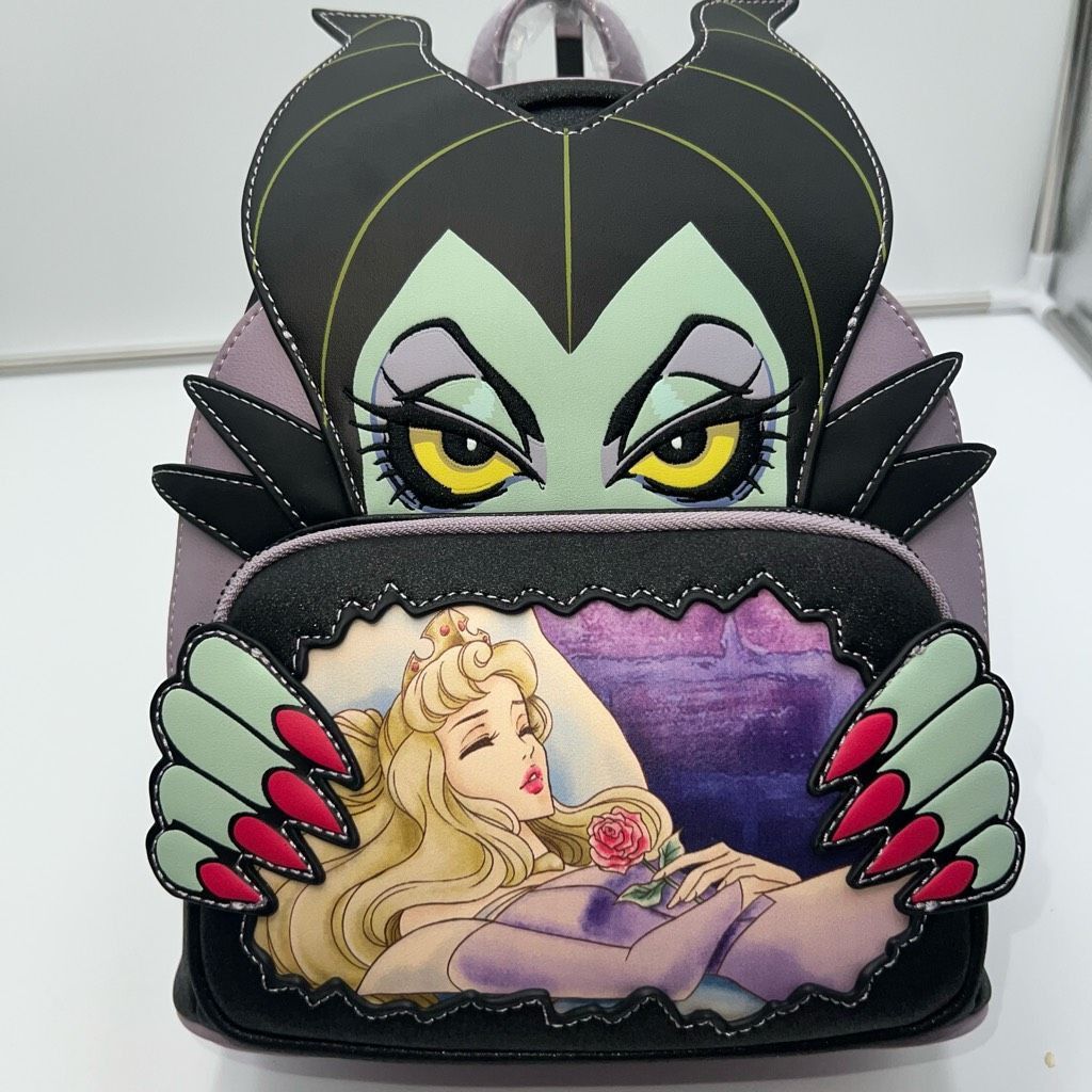 image of Loungefly Disney Villains Scene Maleficent Sleeping Beauty Womens Backpack in Black