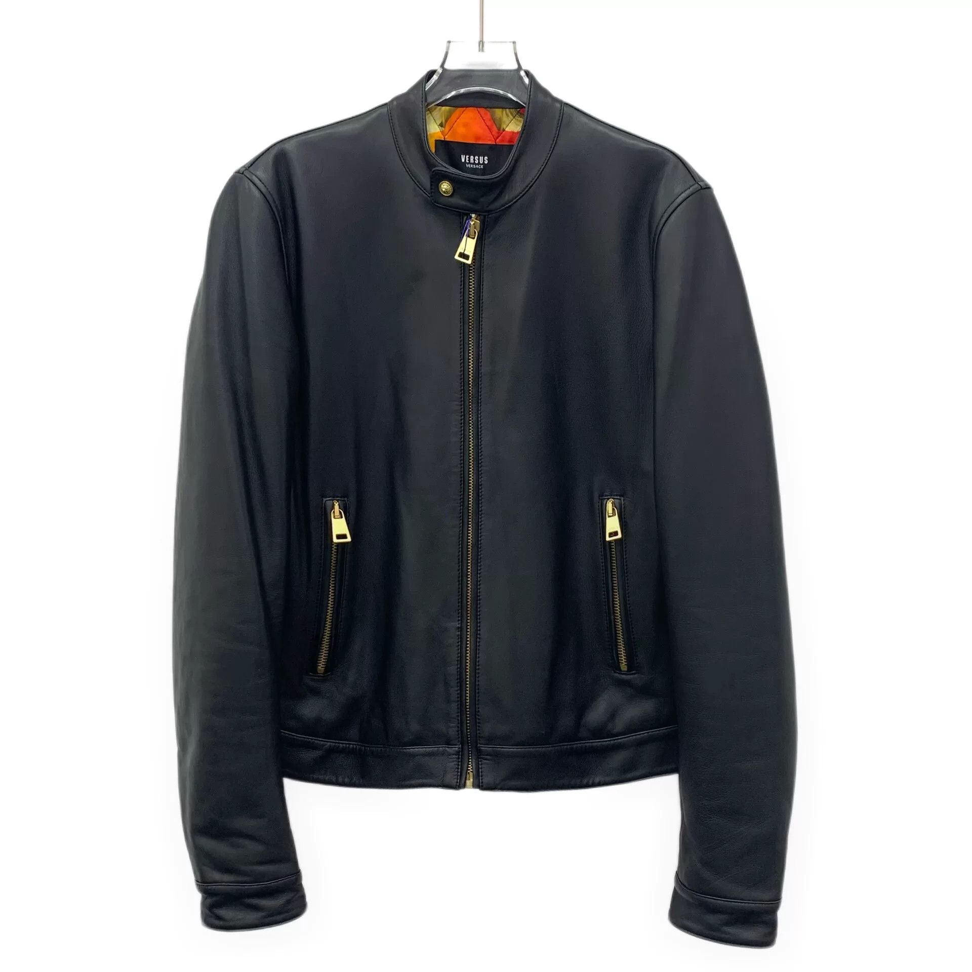 Versace Versace Leather Zip-Up Moto Jacket EU 46 Size US S / EU 44-46 / 1 - 1 Thumbnail