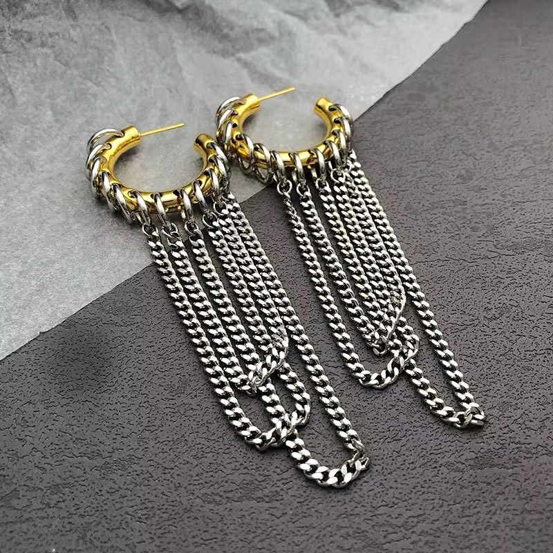 Jewelry Exaggerated Long Tassel Earrings Size ONE SIZE - 1 Thumbnail