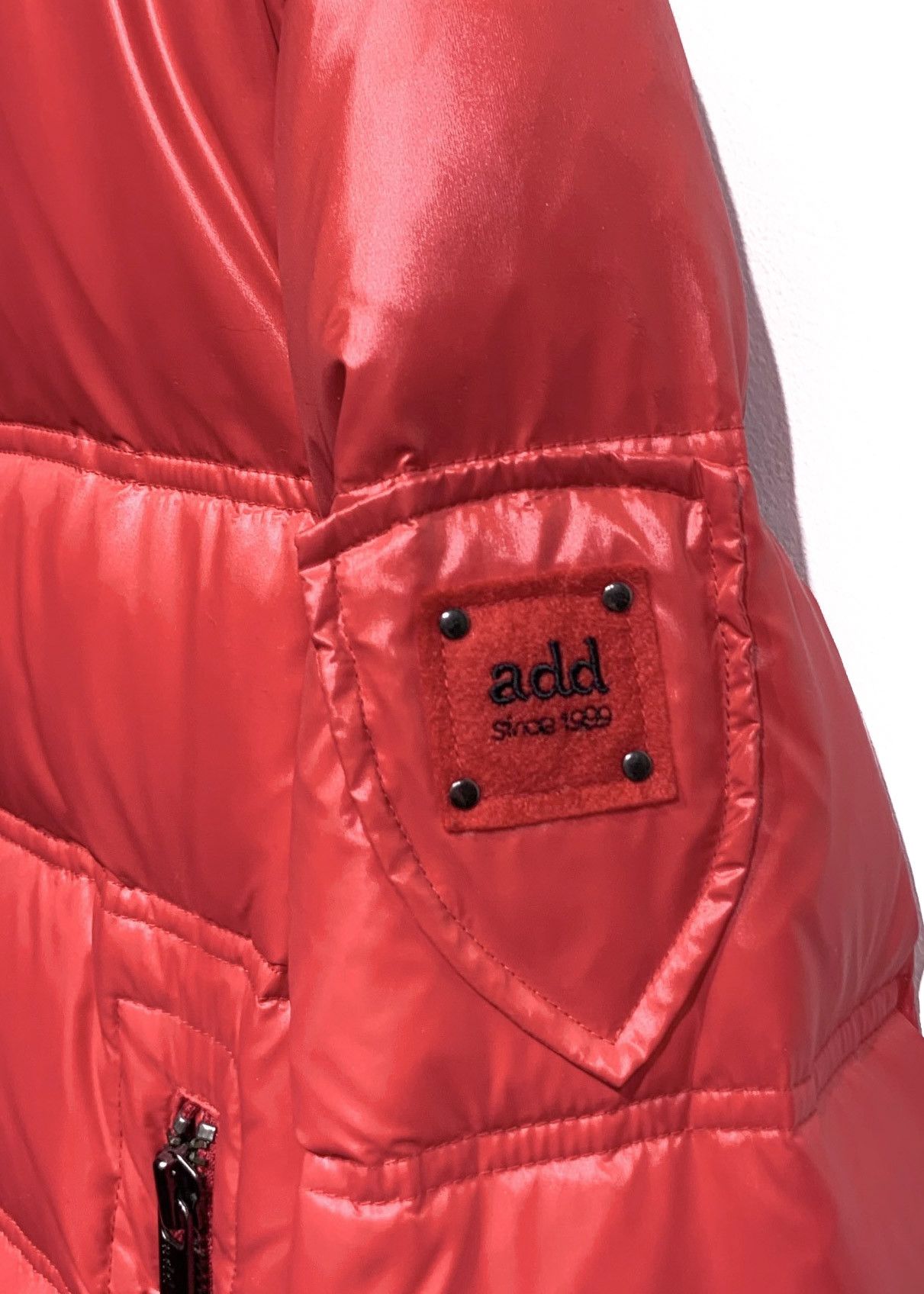 Add Add Red Down Filled Puffer Bomber Jacket Size US M / EU 48-50 / 2 - 4 Thumbnail