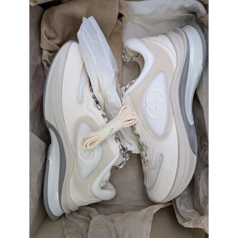 Gucci o1rshd1 Men's Run Sneaker in White Size US 12.5 / EU 45-46 - 17 Thumbnail