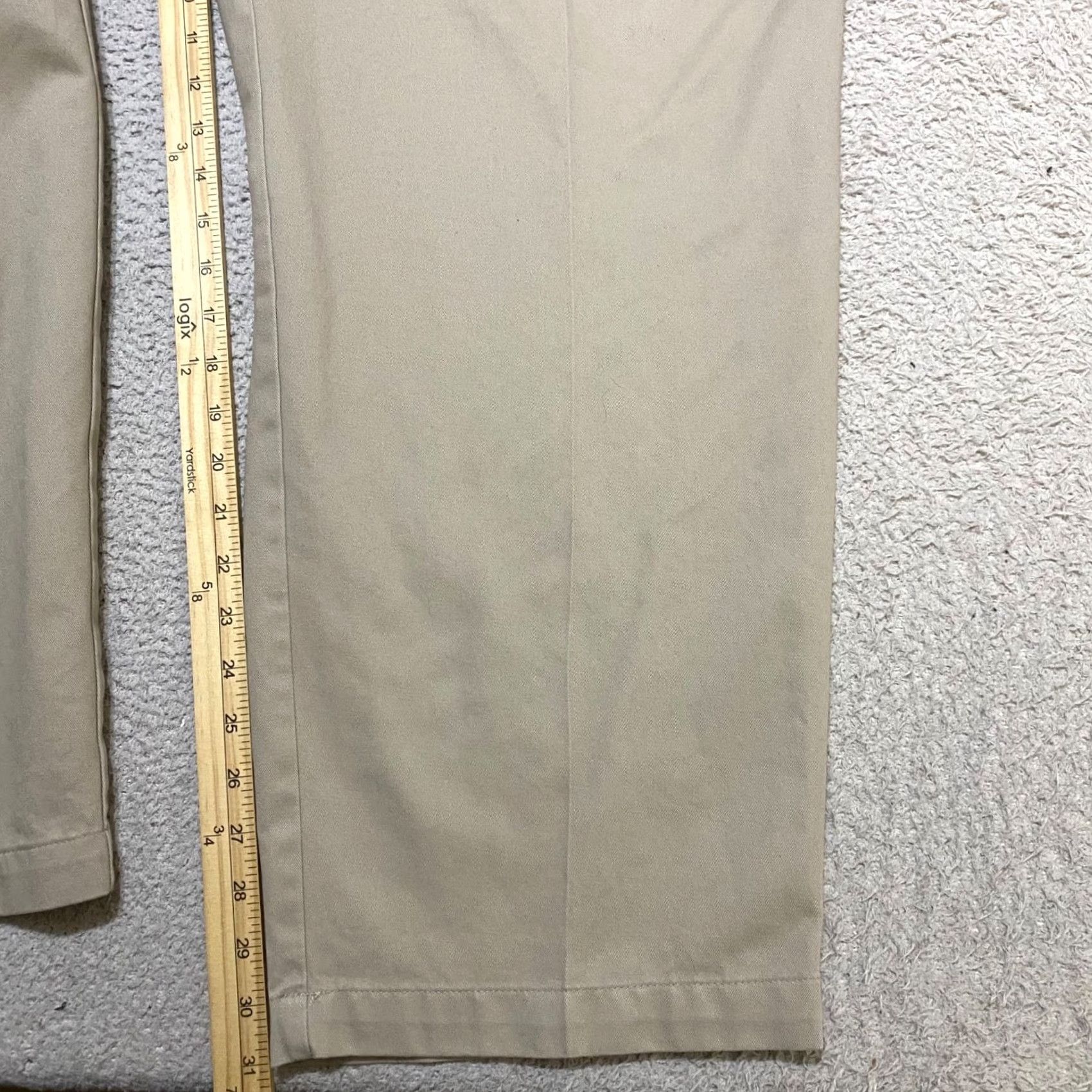 Vintage Oak Hill Dress Pants Mens 50x32 Beige Straight High Rise Pleated Business Casual Pants Mens Reg Tall Beige Size US 34 / EU 50 - 6 Thumbnail