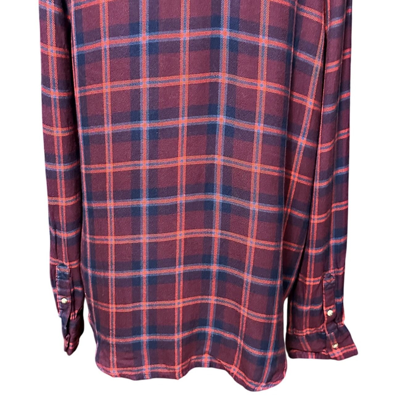 Aeropostale Aeropostale Long Sleeve Shirt Button Down Plaid Red Blue XL Size XL / US 12-14 / IT 48-50 - 7 Thumbnail