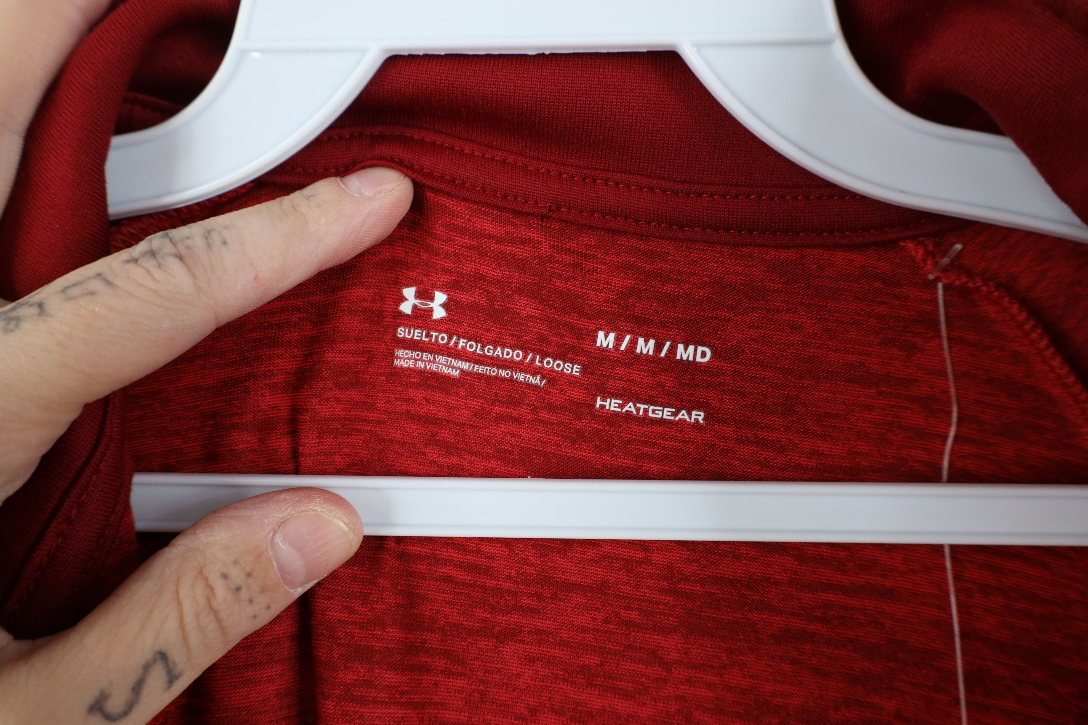 Under Armour New Under Armour Half Zip Pullover Jacket Top Heather Red Size US M / EU 48-50 / 2 - 7 Thumbnail