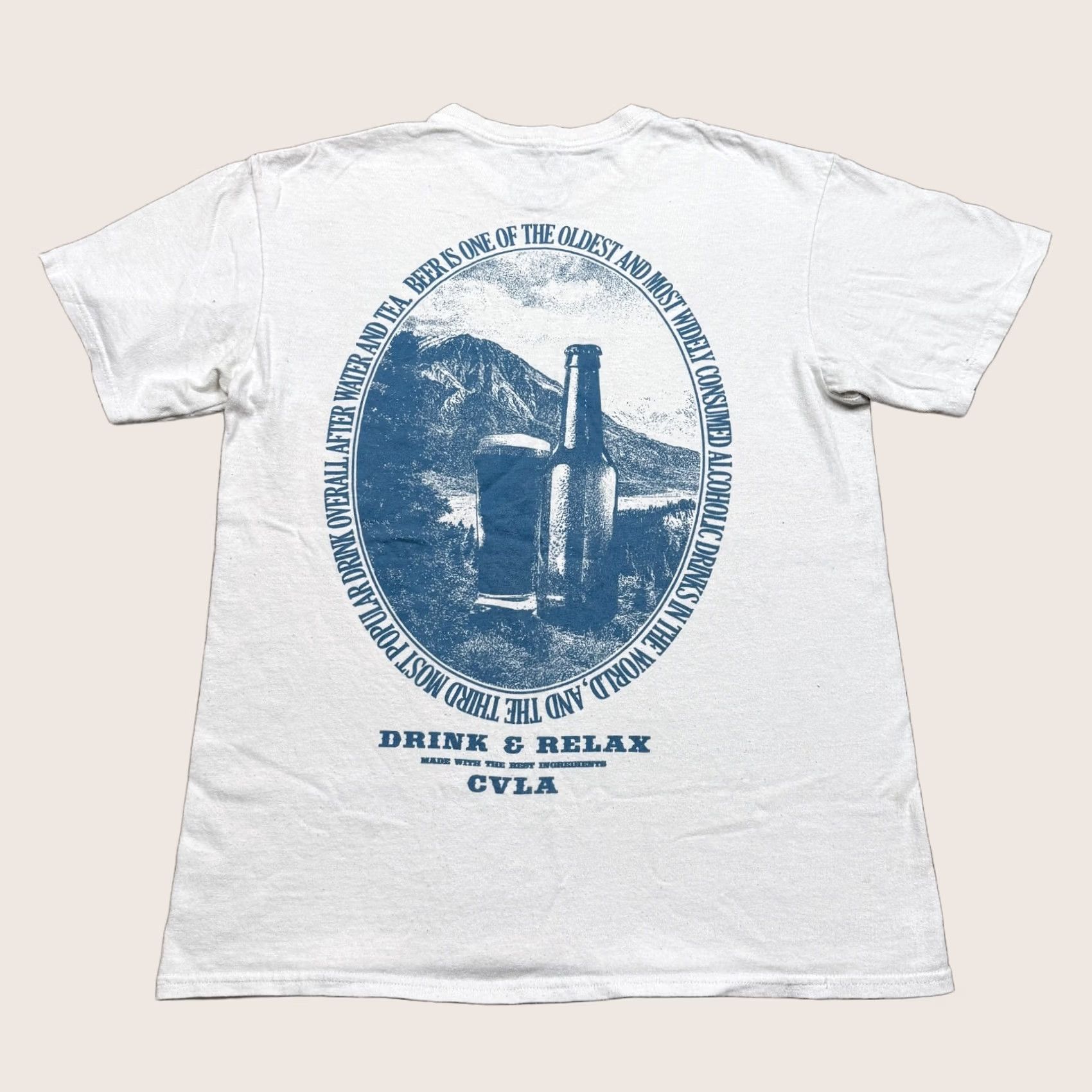 Vintage CVLA Mens Shirt White M Short Sleeve Logo Crew Neck Tee Size US M / EU 48-50 / 2 - 1 Thumbnail