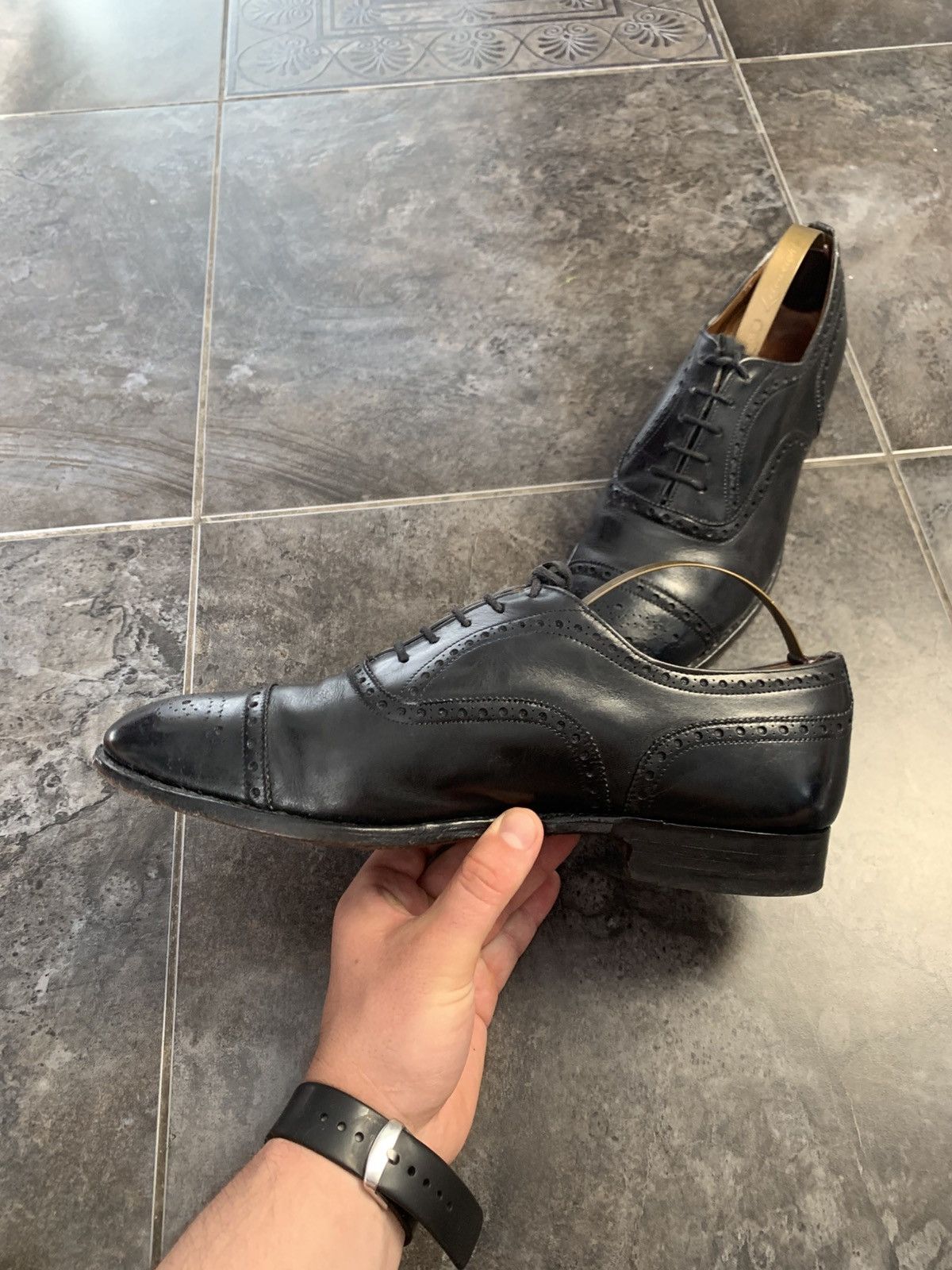 Church's × Vintage Churches Diplomat black leather Oxford brogue shoes Size US 9.5 / EU 42-43 - 7 Thumbnail