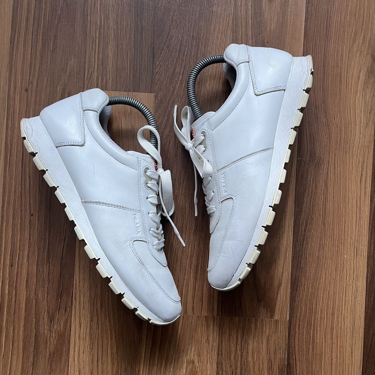 Prada Prada low-top sneakers white sneakers red label Size US 9 / EU 42 - 5 Thumbnail
