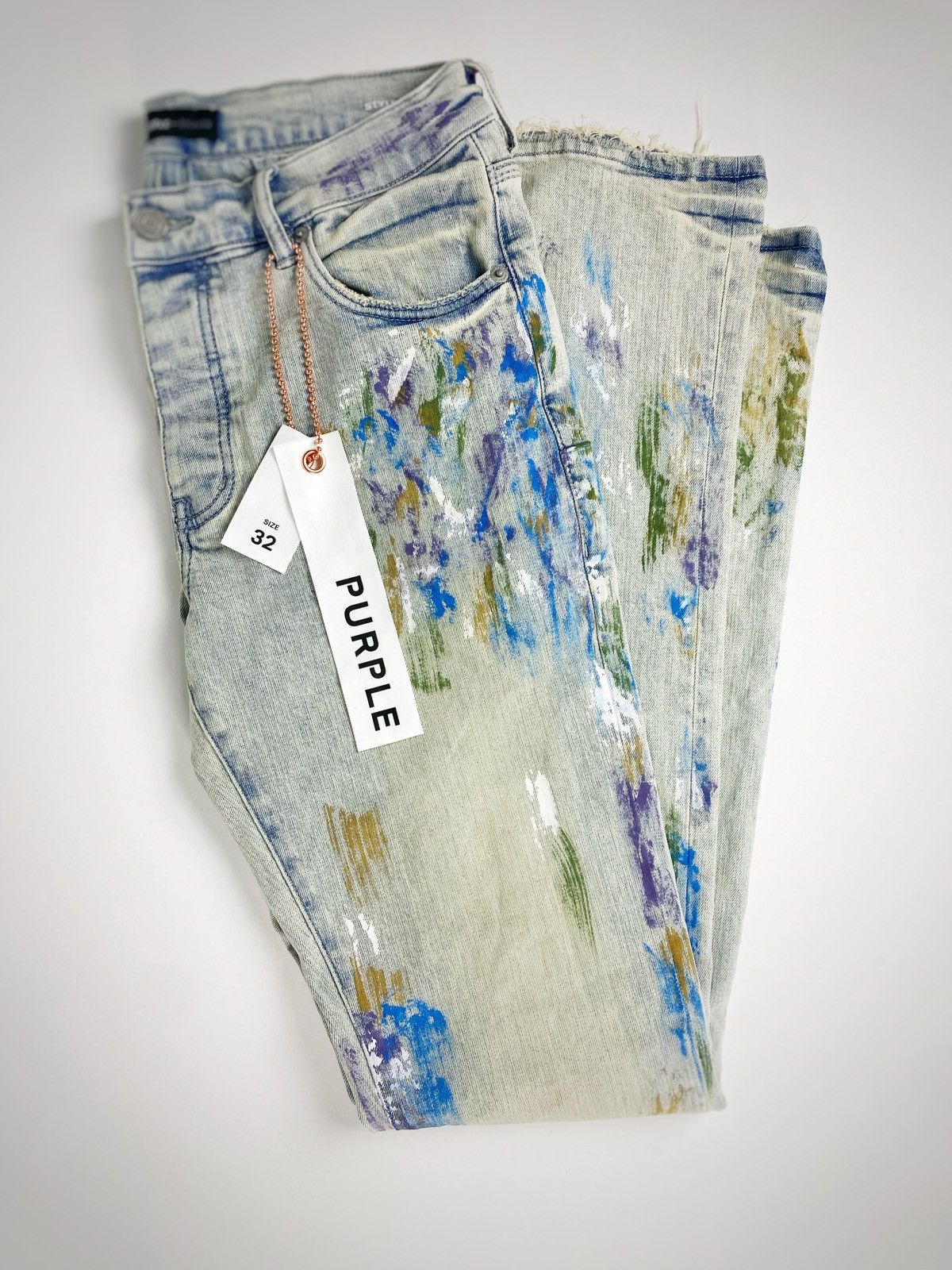 Purple Brand PURPLE BRAND Paint Splatter 32 Style P004 Slim Boot Jeans Size US 32 / EU 48 - 15 Thumbnail