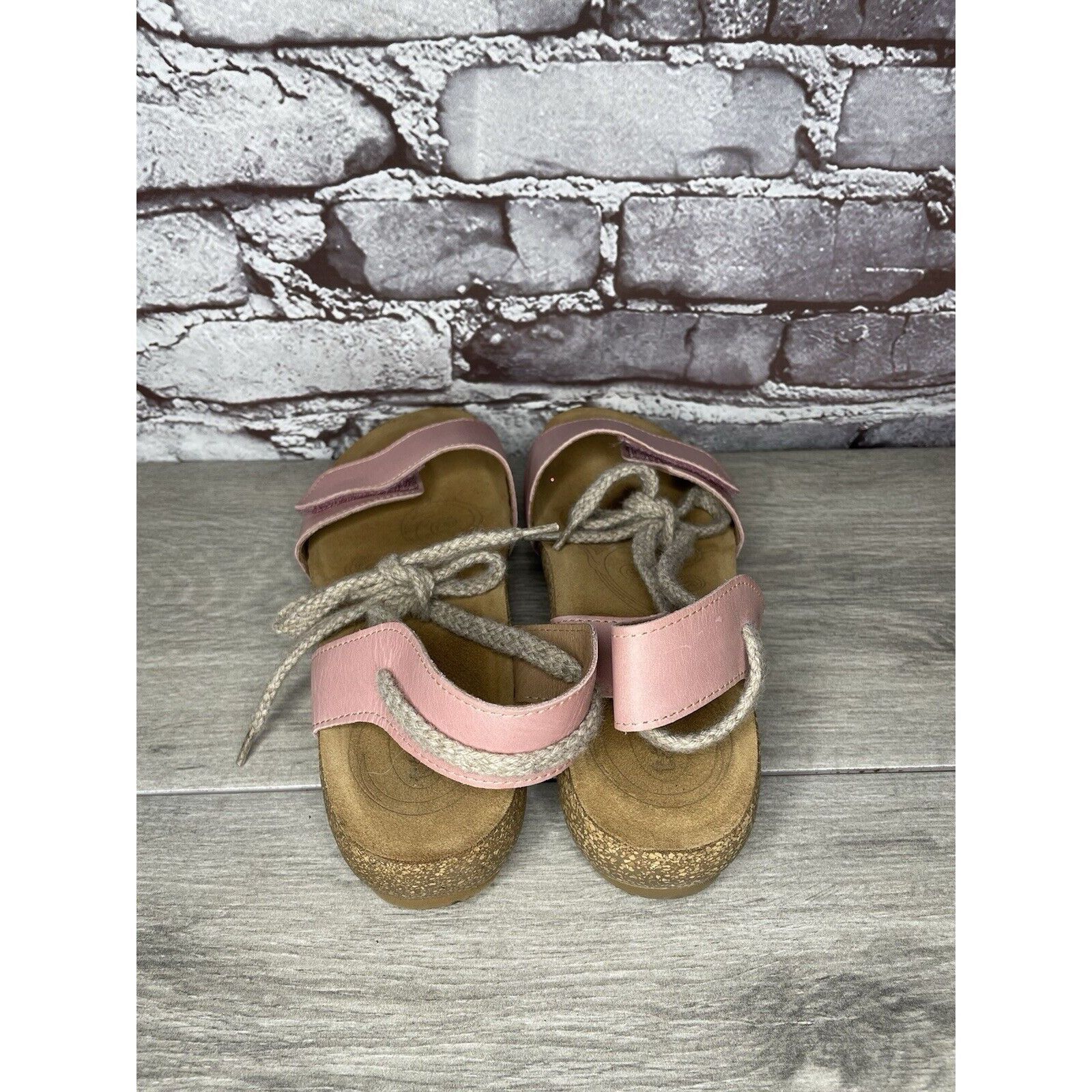 Other TAOS Pink Leather Ankle Lace Strap Cork Wedge Sandals Women Size US 9.5 / IT 39.5 - 21 Thumbnail