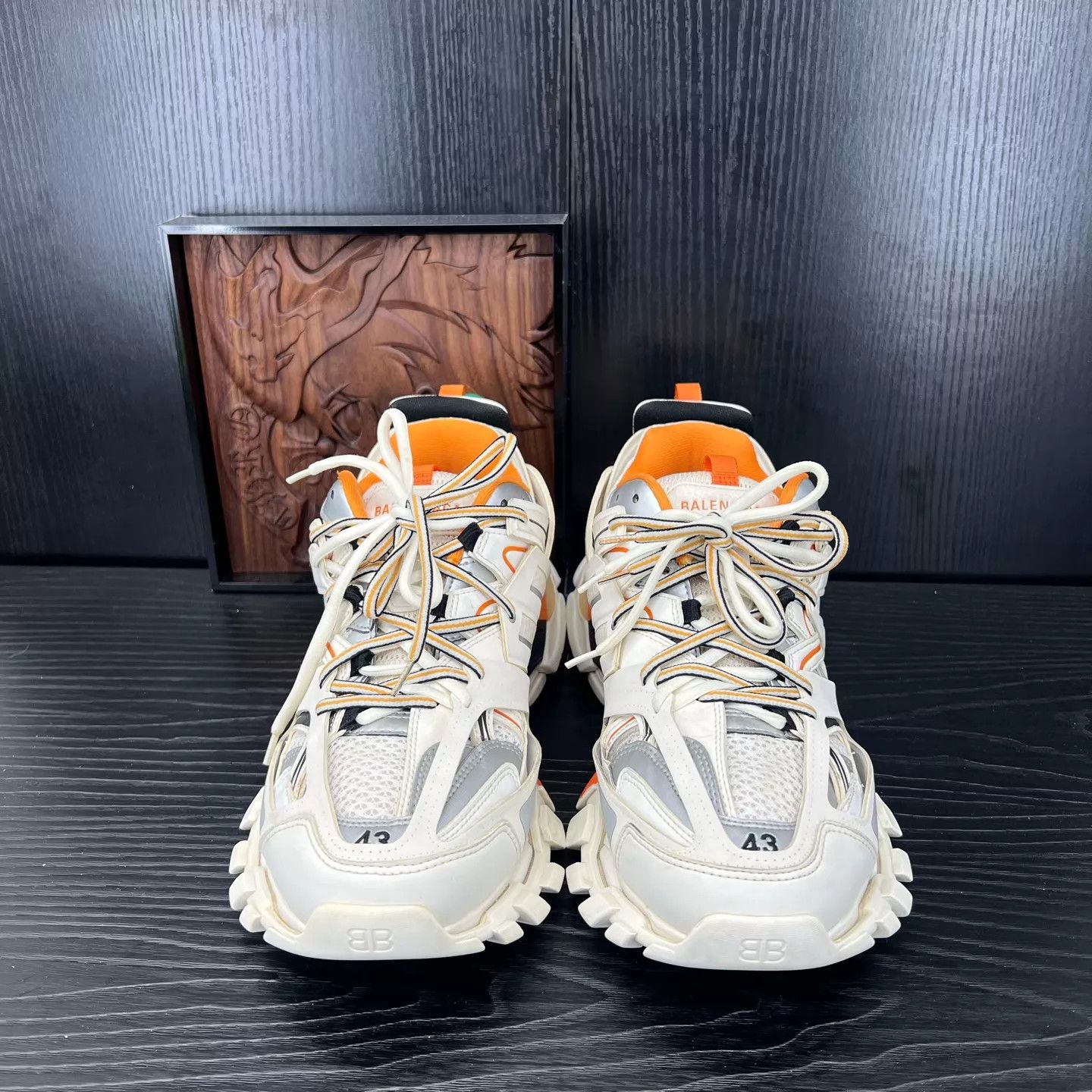 Balenciaga Balenciaga Track White Orange 43 New Size US 10 / EU 43 - 6 Thumbnail