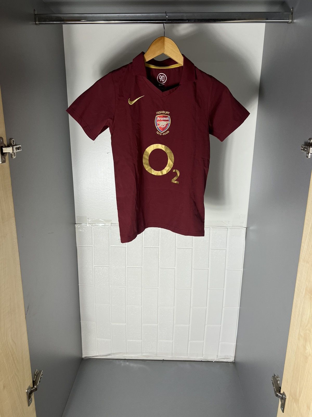 Nike VINTAGE NIKE FC ARSENAL LONDON ENGLAND SOCCER JERSEY Y2K 90s Size US XXS / EU 40 - 3 Thumbnail