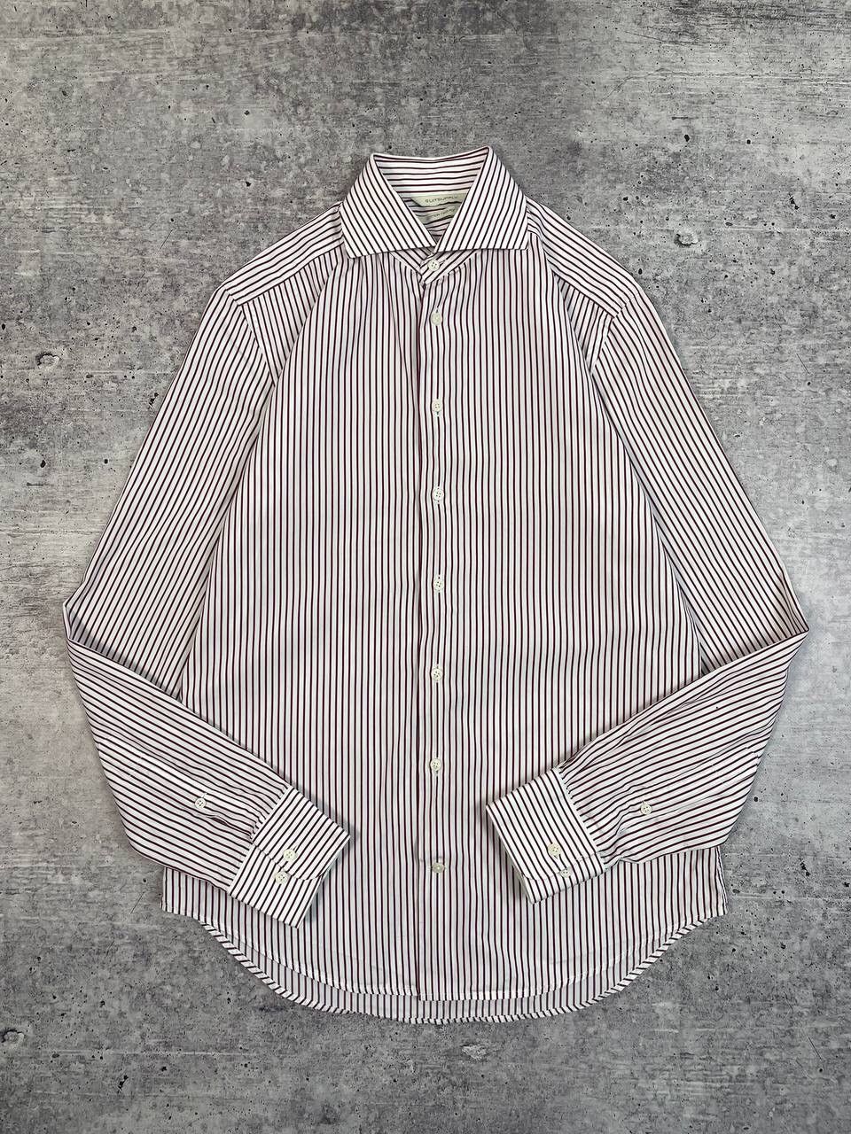Vintage SuitSupply Cotton Stripped Button Up Shirt Y2K