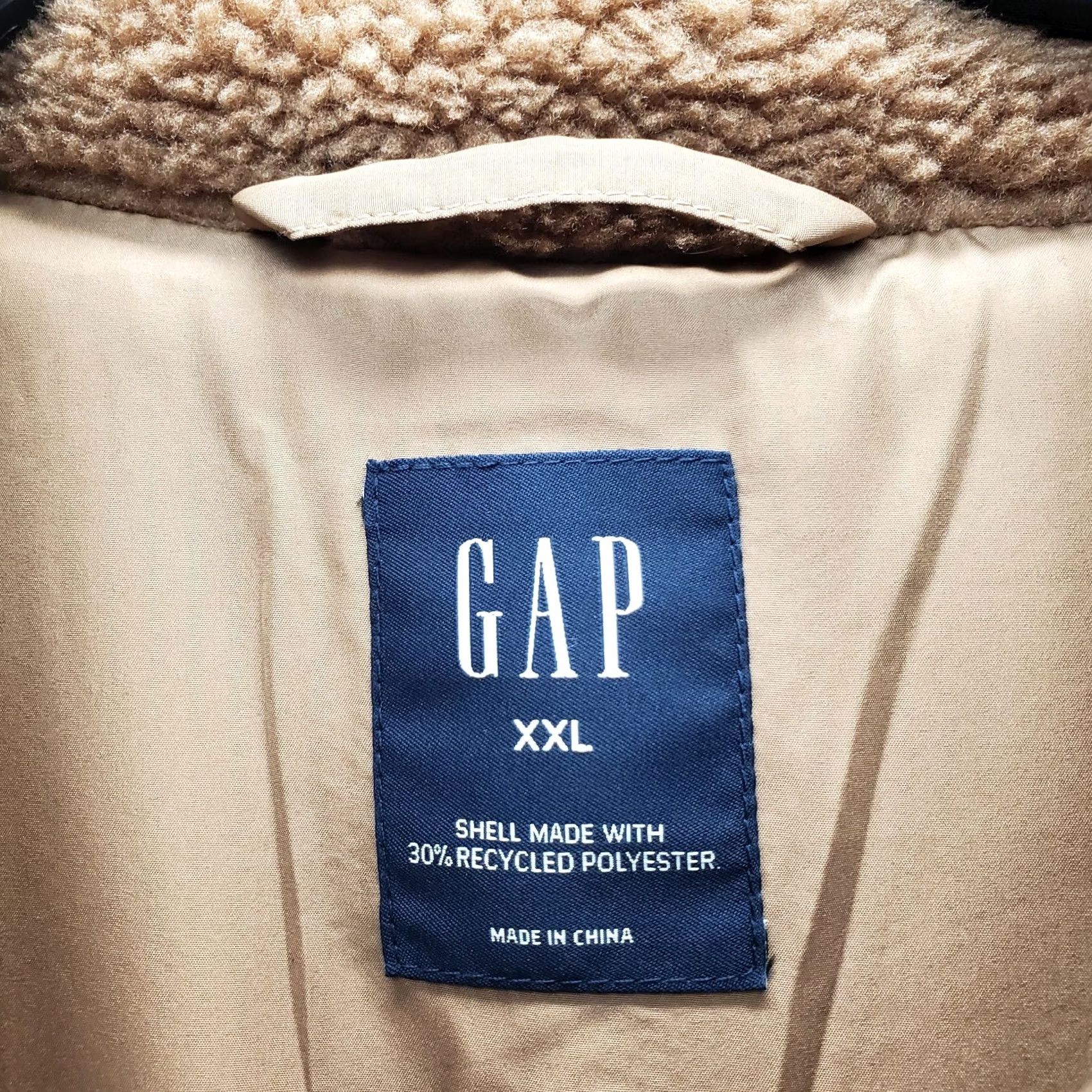 Gap Gap Teddy Bear Jacket Womens XXL Brown Lined Long Sleeve Patch Pocket Full Zip Jacket Size XXL / US 16-18 / IT 52-54 - 5 Thumbnail