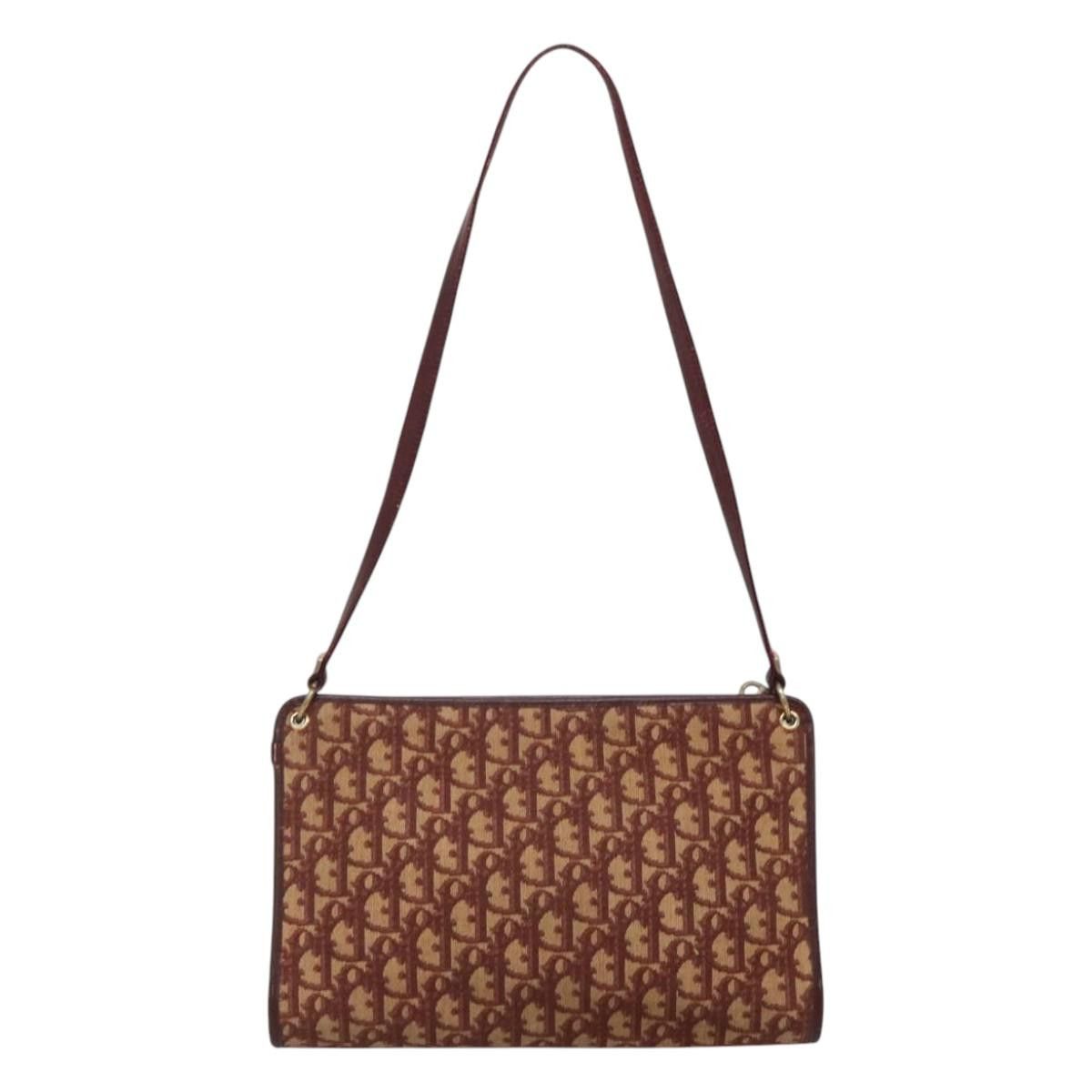 Dior DIOR Trotter Canvas Shoulder Bag Red Size ONE SIZE - 3 Thumbnail