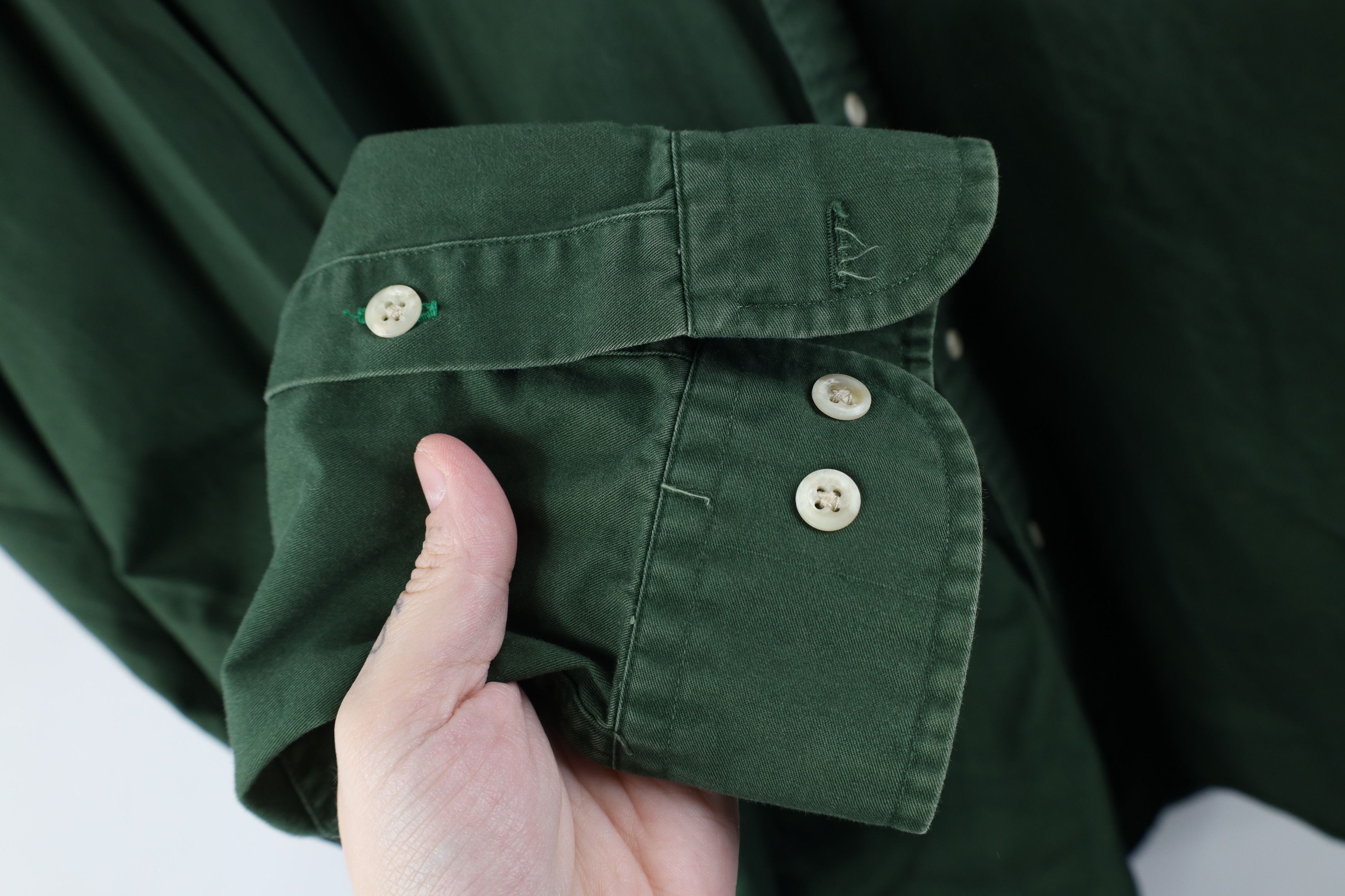 Tommy Hilfiger × Vintage Vintage 90s Tommy Hilfiger Collared Button Down Shirt Green Size US XL / EU 56 / 4 - 7 Thumbnail