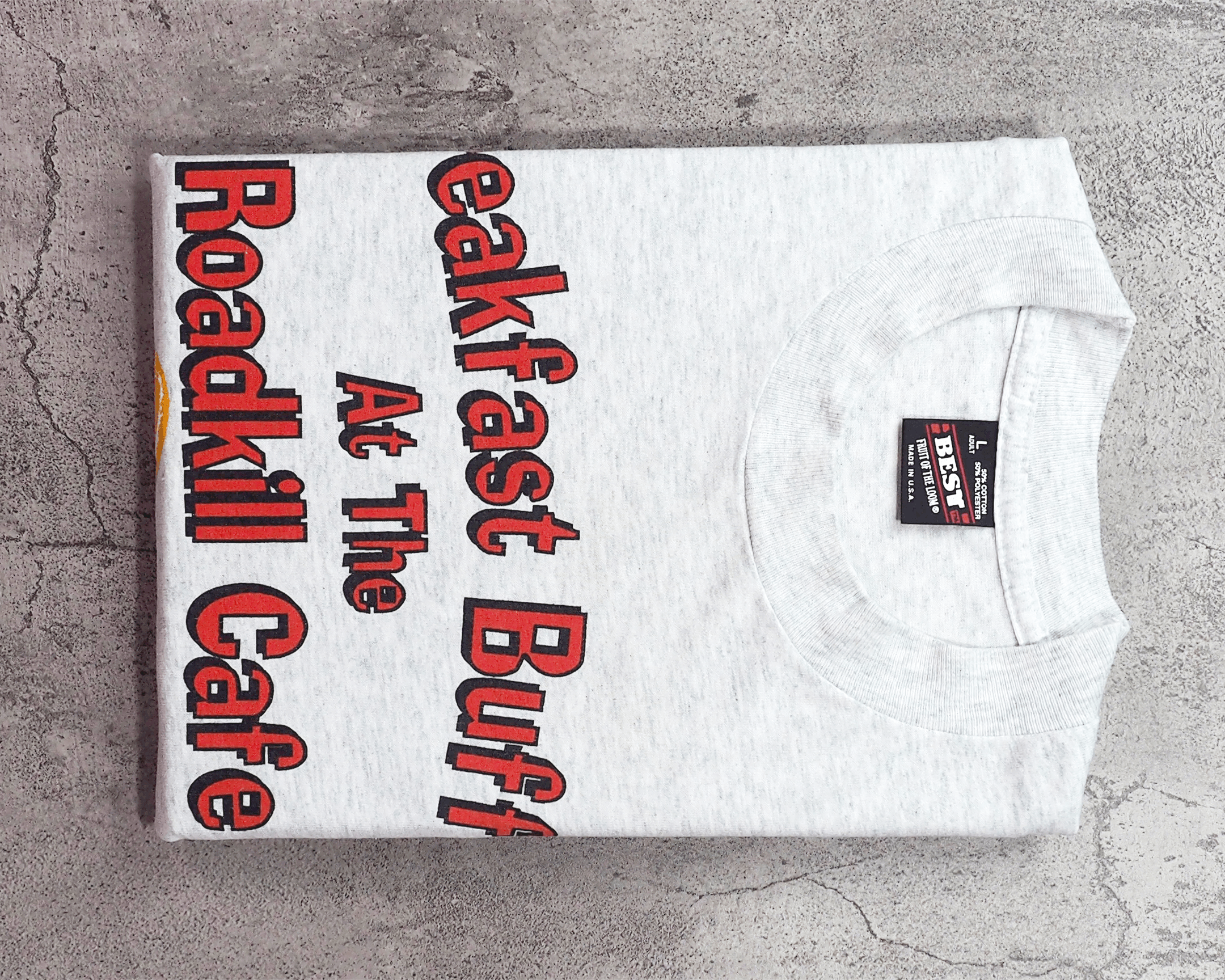Vintage Vintage 1990s Roadkill Cafe Hard Rock Cafe Parody Shirt L Size US L / EU 52-54 / 3 - 7 Thumbnail
