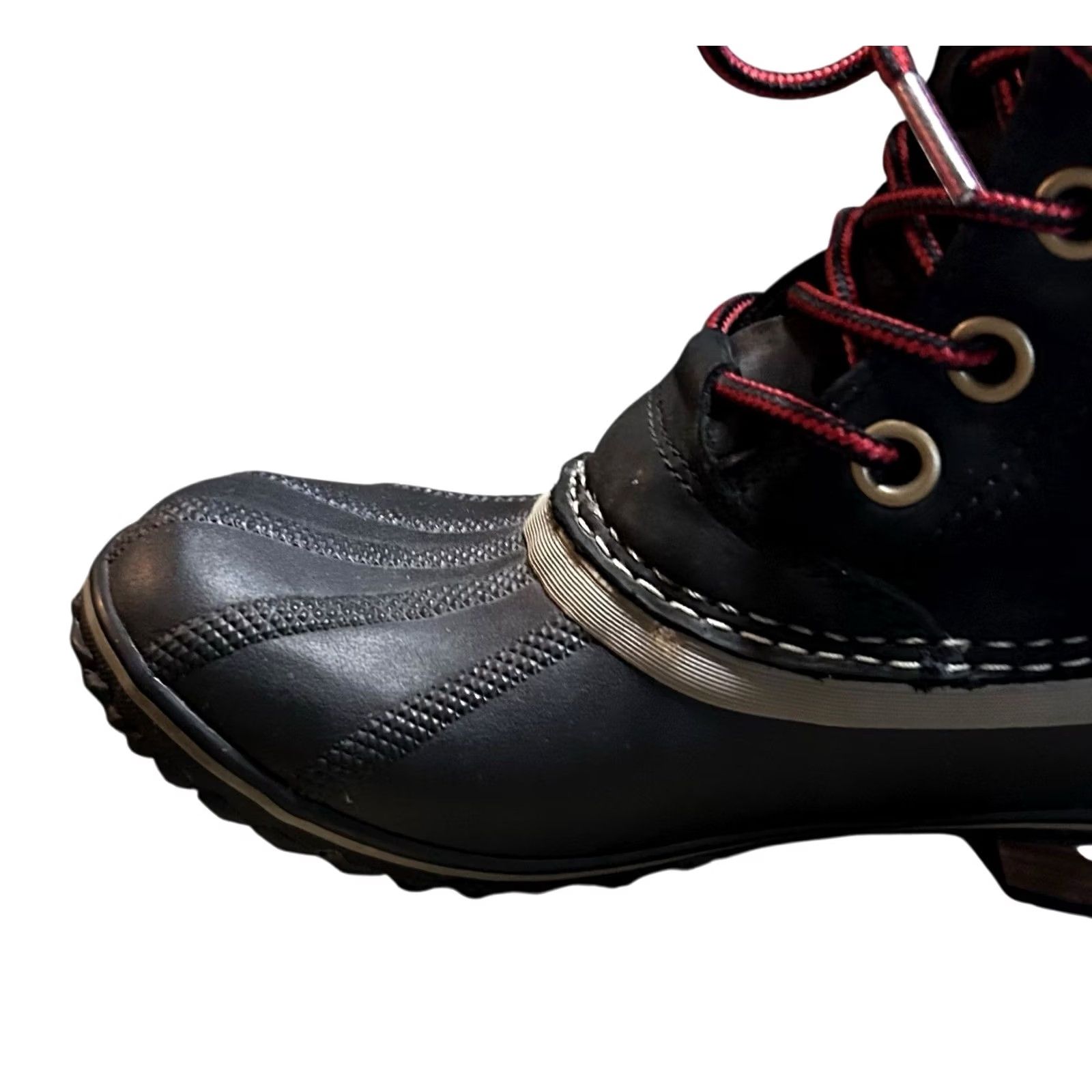 SOREL SOREL Slimpack II Winter Boots Black Leather/Rubber/Wool Waterproof Women Sz 6.5 Size US 7 / IT 37 - 4 Thumbnail