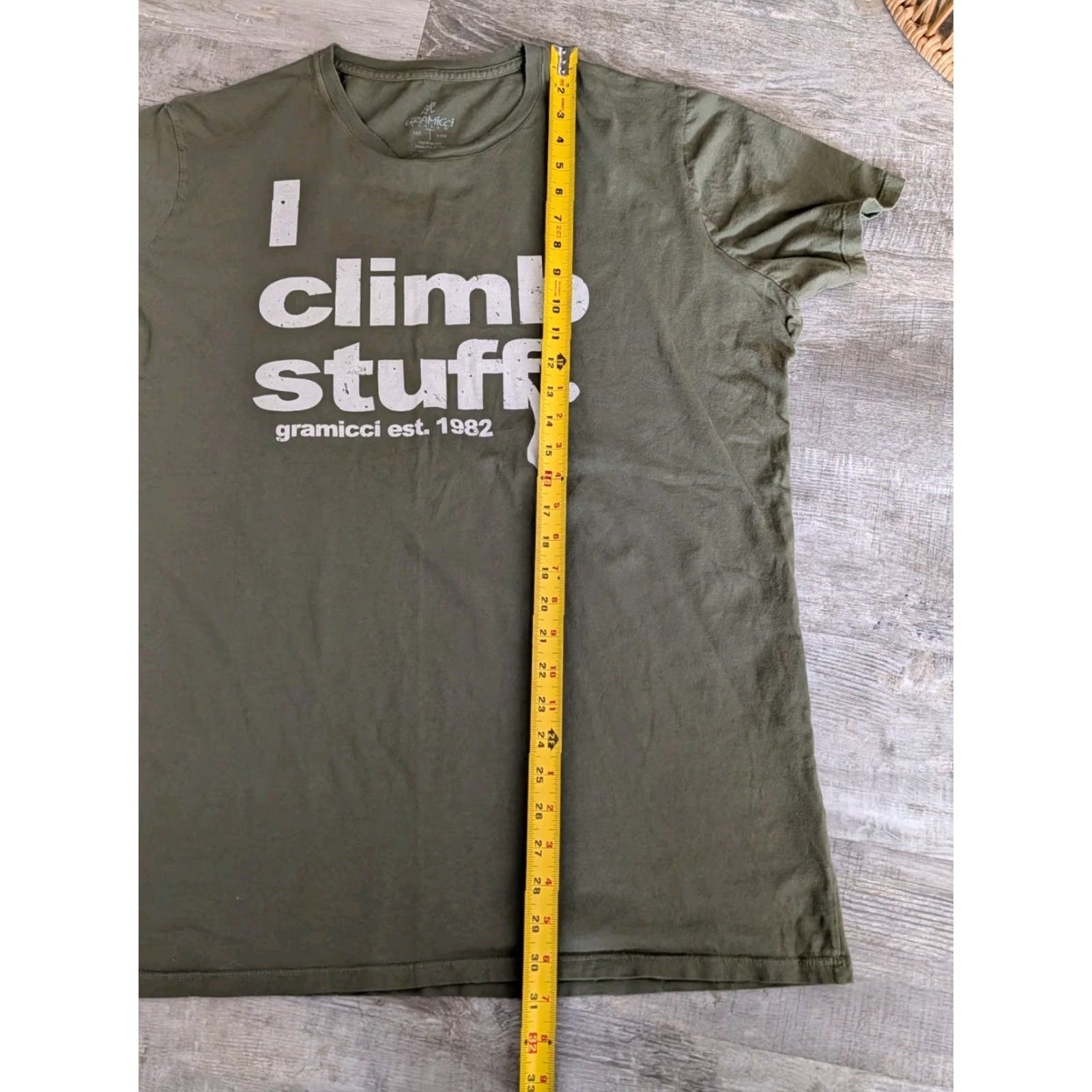 Gramicci Gramicci Shirt Men XL Green Short Sleeve Crew Neck 100% Organic Cotton Graphic Print USA 90s Outdoor Vintage-Inspired Size US XL / EU 56 / 4 - 7 Thumbnail