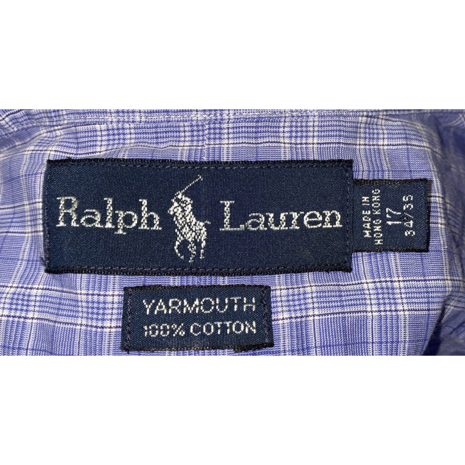 Ralph Lauren Ralph Lauren Yarmouth Mens Blue Long Sleeve Button Front Shirt Size 17 Plaids & Checks Size US XL / EU 56 / 4 - 7 Thumbnail