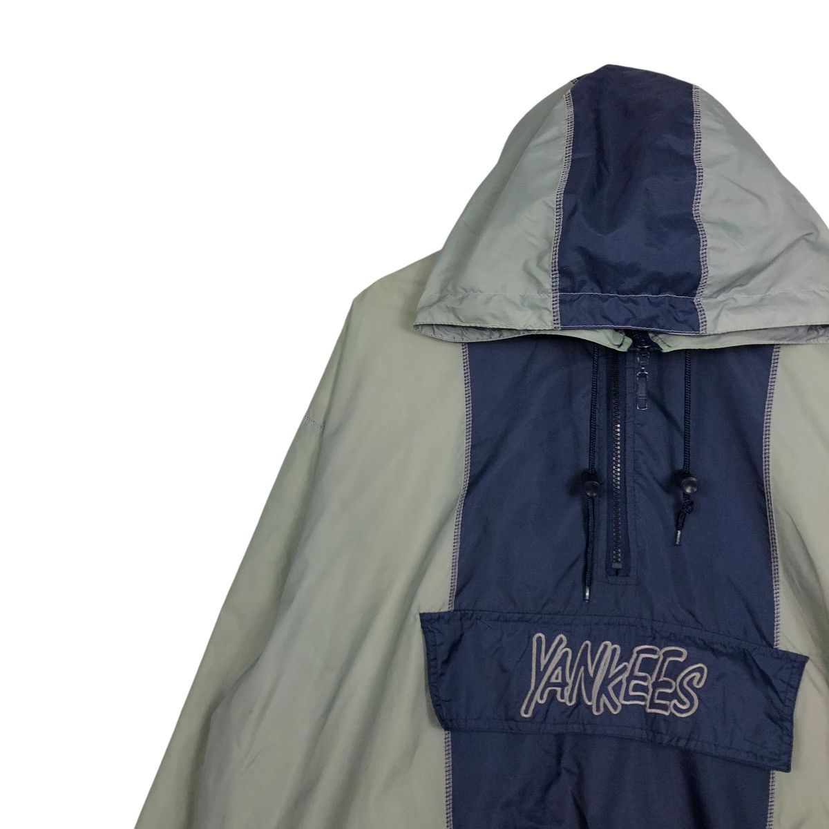 New York Yankees 🔥VINTAGE LIGHT JACKET ANORAK PULL OVER STARTER NY YANKEES Size US L / EU 52-54 / 3 - 9 Thumbnail