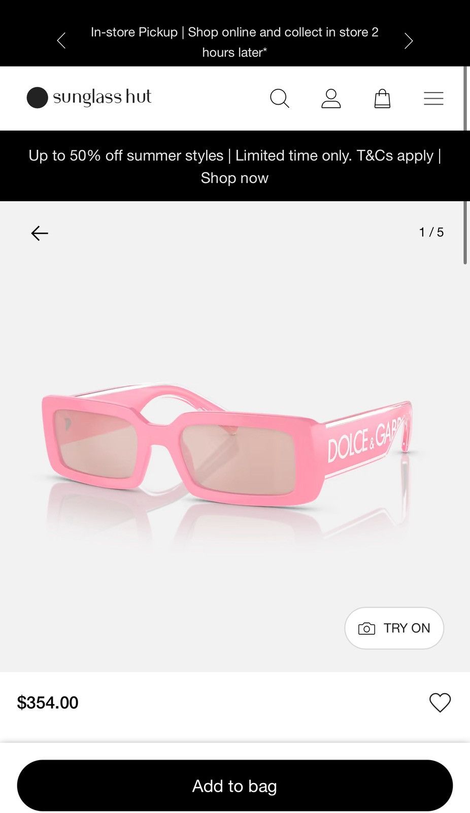 Dolce & Gabbana Dolce Gabbana Sunglasses Size ONE SIZE - 6 Thumbnail