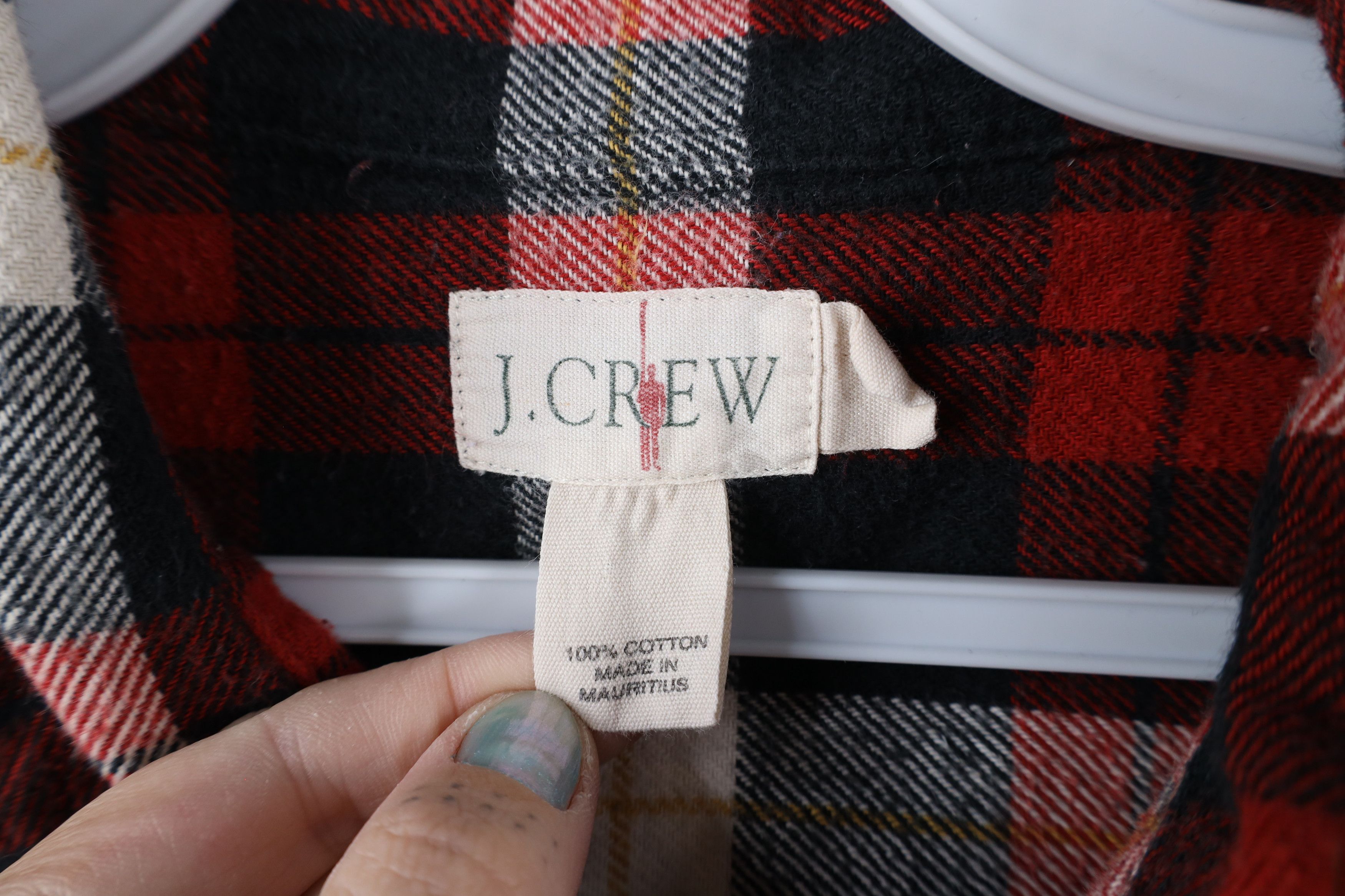 J.Crew × Vintage Vintage 90s J Crew Flannel Collared Button Down Shirt Plaid Size US L / EU 52-54 / 3 - 10 Thumbnail