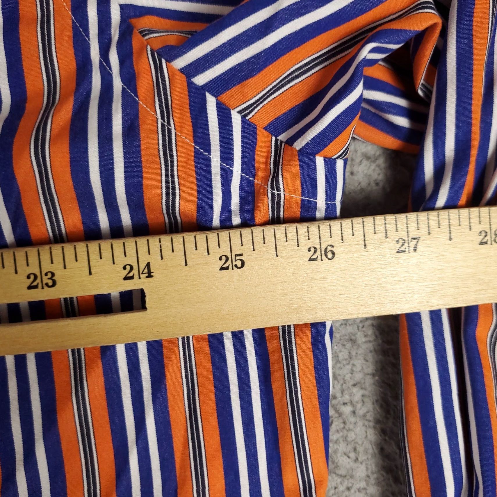 Ralph Lauren Ralph Lauren Shirt Mens XL Orange Blue Striped Pony Button-Up Long Sleeve Regular Fit Size US XL / EU 56 / 4 - 5 Thumbnail