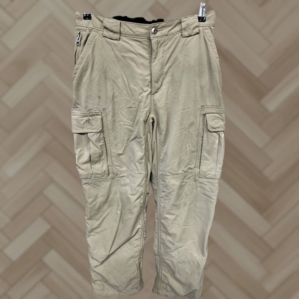 Doublet Duluth Carpenter Pants Mens Medium Brown Elastic Waist Double Knee Quilted Lined Size US 31 - 1 Thumbnail