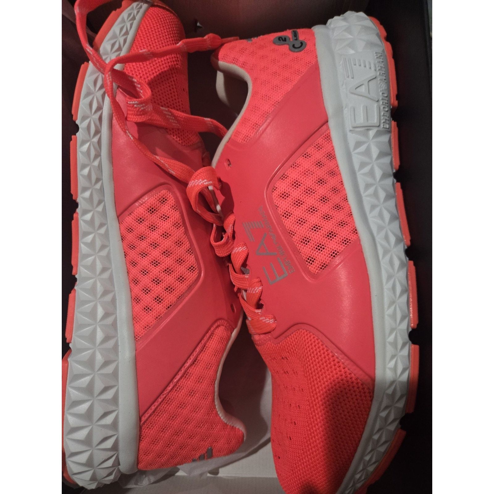Armani EA7 Emporio Armani, Sneakers, Sports Shoes, Coral Pink, Sz 8 Size US 8 / IT 38 - 1 Thumbnail