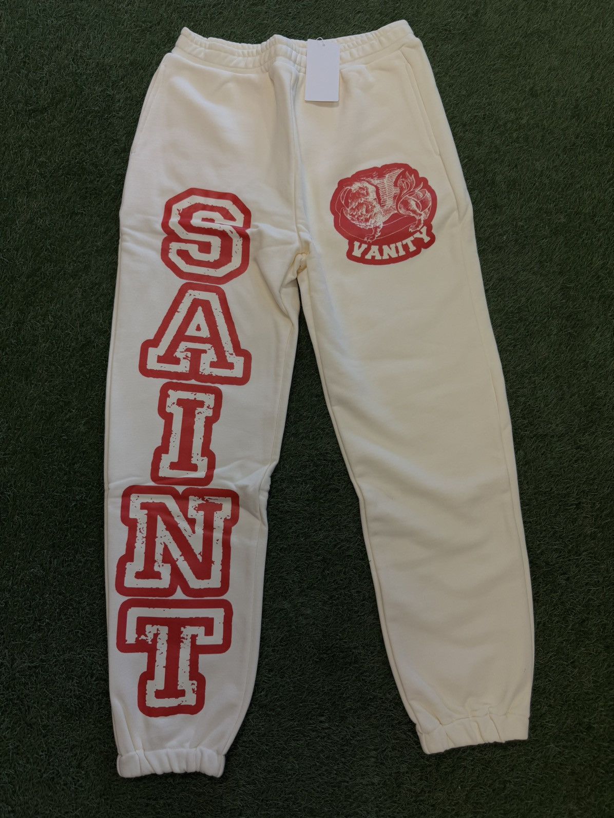 Saint Vanity Saint Vanity Cream Red Sweatpants Size M (NEW) Size US 28 / EU 44 - 5 Thumbnail