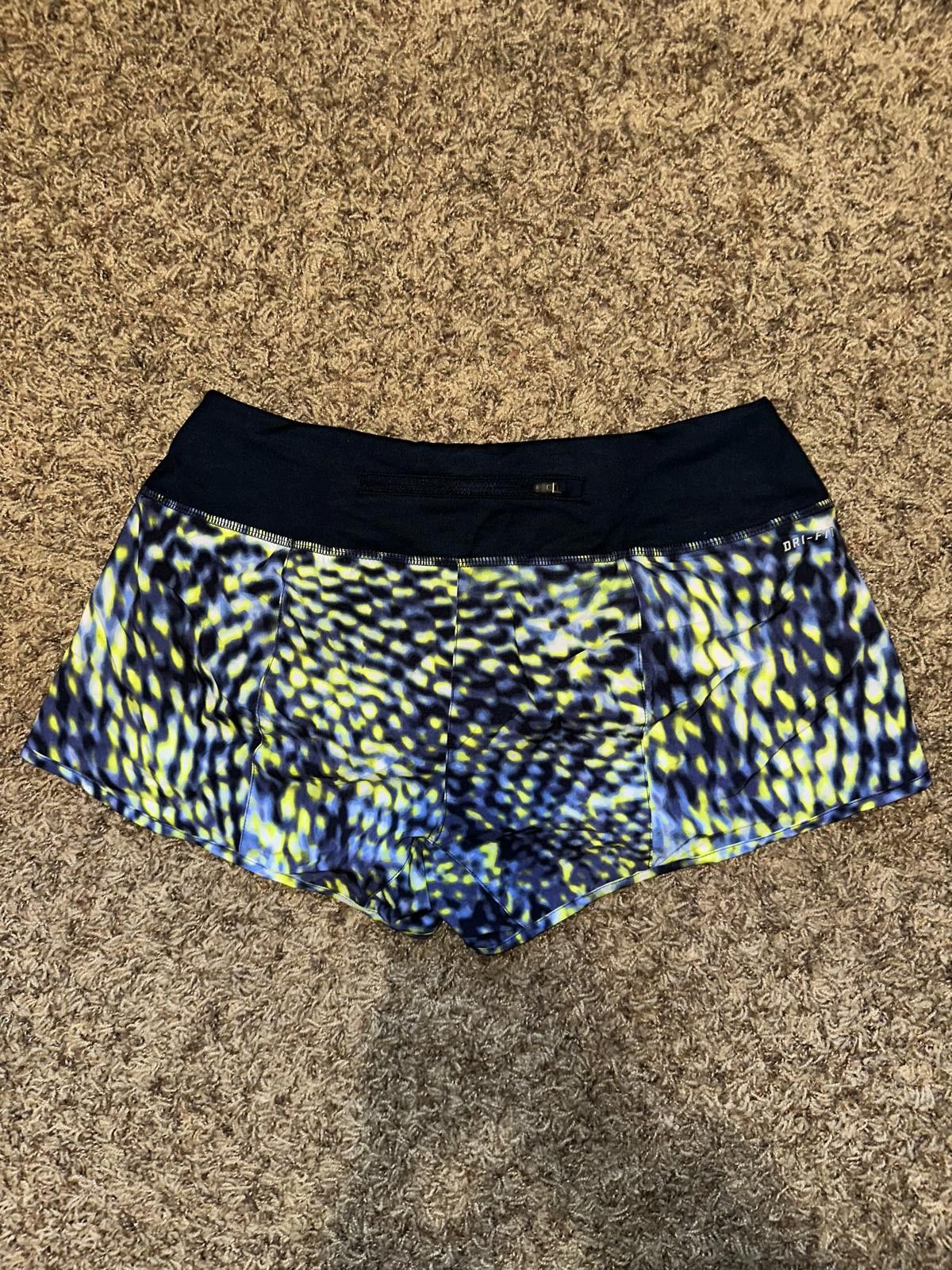 Nike Nike Women’s Blue Green Lightweight Training Print Rival Running Shorts Size 28" / US 6 / IT 42 - 5 Thumbnail