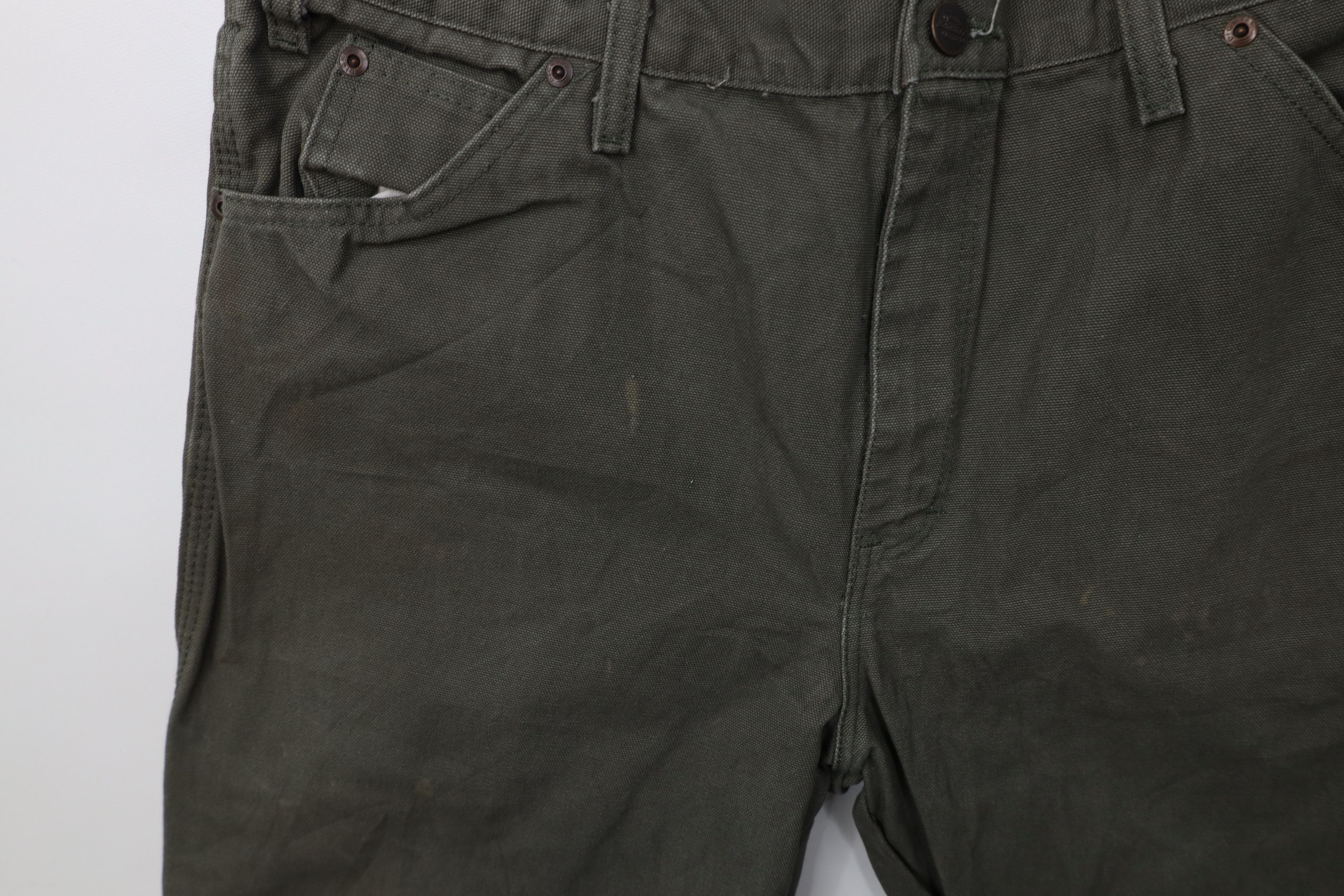 Dickies Vintage Y2K Dickies Canvas Wide Leg Dungaree Pants Green Size US 36 / EU 52 - 7 Thumbnail