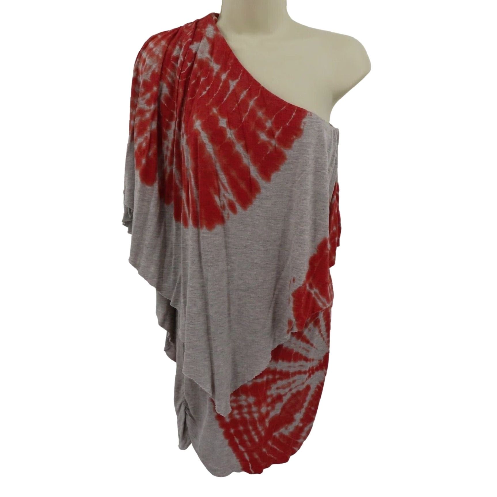 Young Fabulous & Broke Young Fabulous & Broke Dress XS Women Gray Tie Dye One Shoulder T-Shirt Dress Bohemian Casual Short Size XS / US 0-2 / IT 36-38 - 2 Thumbnail