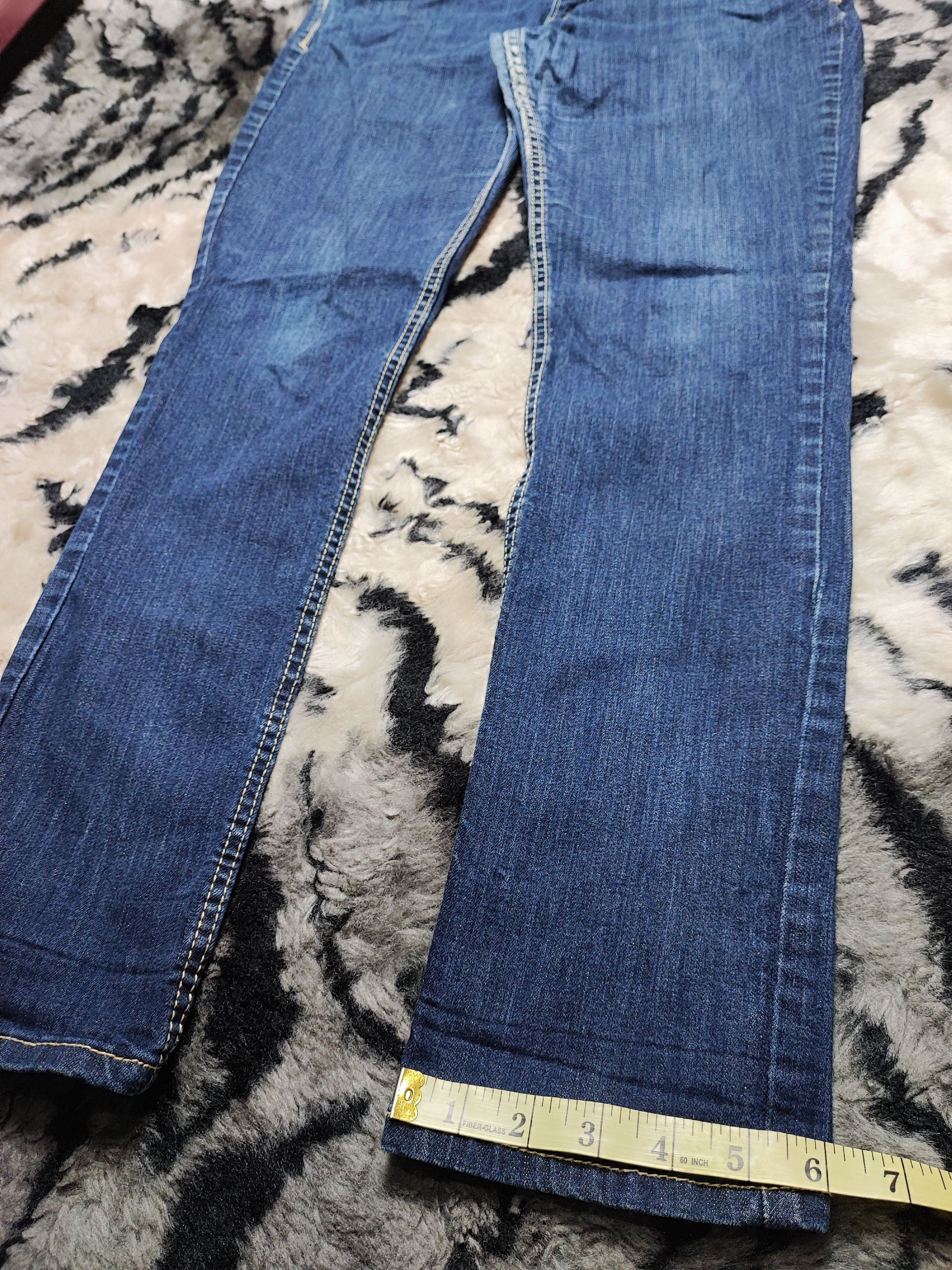 Levi's Vintage Y2K Levis 524 Too Superlow Rise Flared Denim Jeans Size 33" - 5 Thumbnail