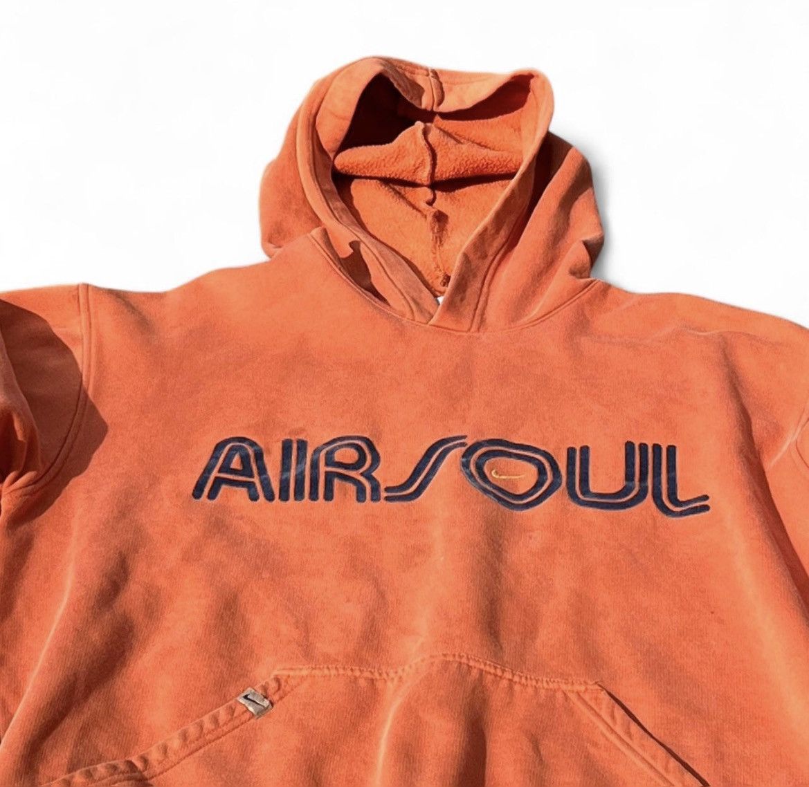 Nike Vintage Nike AirSoul Orange Pullover Hoodie - Size Large Size US L / EU 52-54 / 3 - 1 Thumbnail
