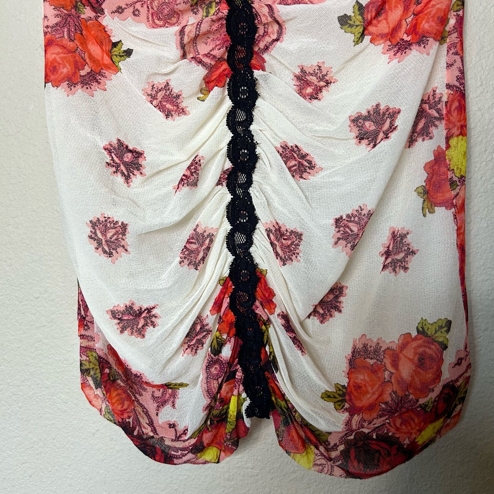 Jean Paul Gaultier Jean Paul Gaultier Top Tank Floral Mesh Art to Wear Size L Size L / US 10 / IT 46 - 3 Thumbnail