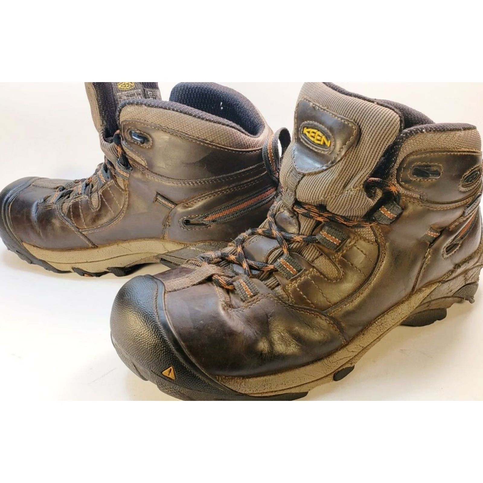 KEEN KEEN Utility Detroit Mid Soft Toe EH Boot Mens 8M Black Olive Leather Textile Waterproof Ankle Work Hiking Shoes 8M EUA 1007009D Size US 8 / EU 41 - 2 Thumbnail