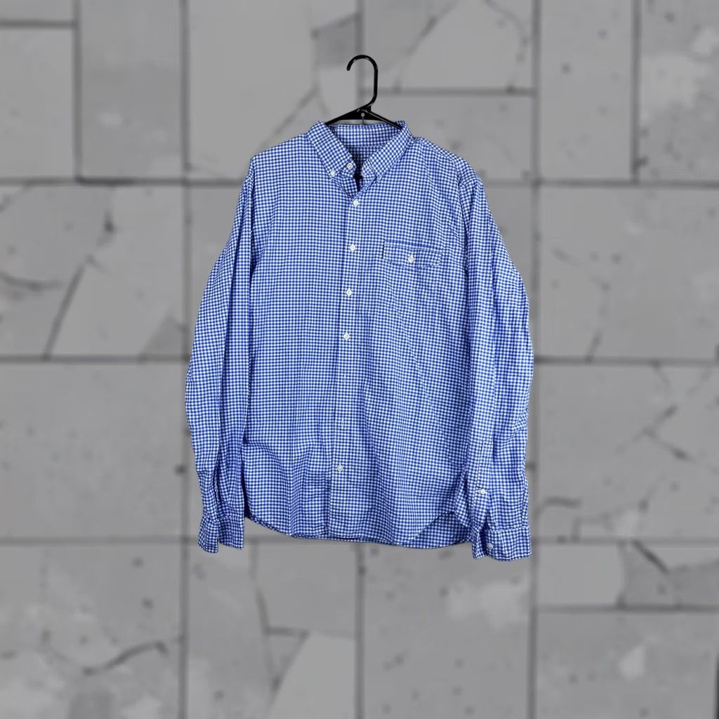 J.Crew J.Crew Shirt Mens Large Blue Check Long Sleeve Button Front Lightweight Oxford Size US L / EU 52-54 / 3 - 1 Thumbnail