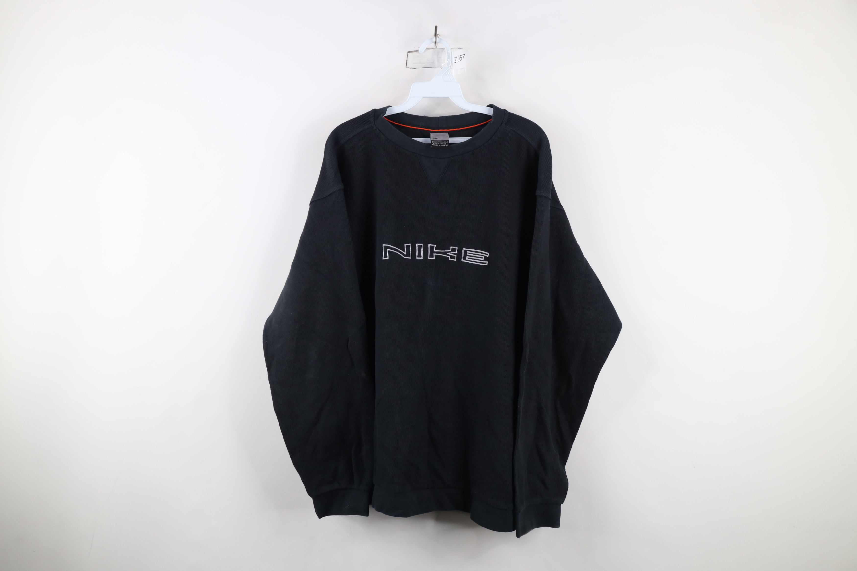 Nike × Vintage Vintage Nike Travis Scott Mini Swoosh Ribbed Knit Sweater Size US XXL / EU 58 / 5 - 1 Thumbnail