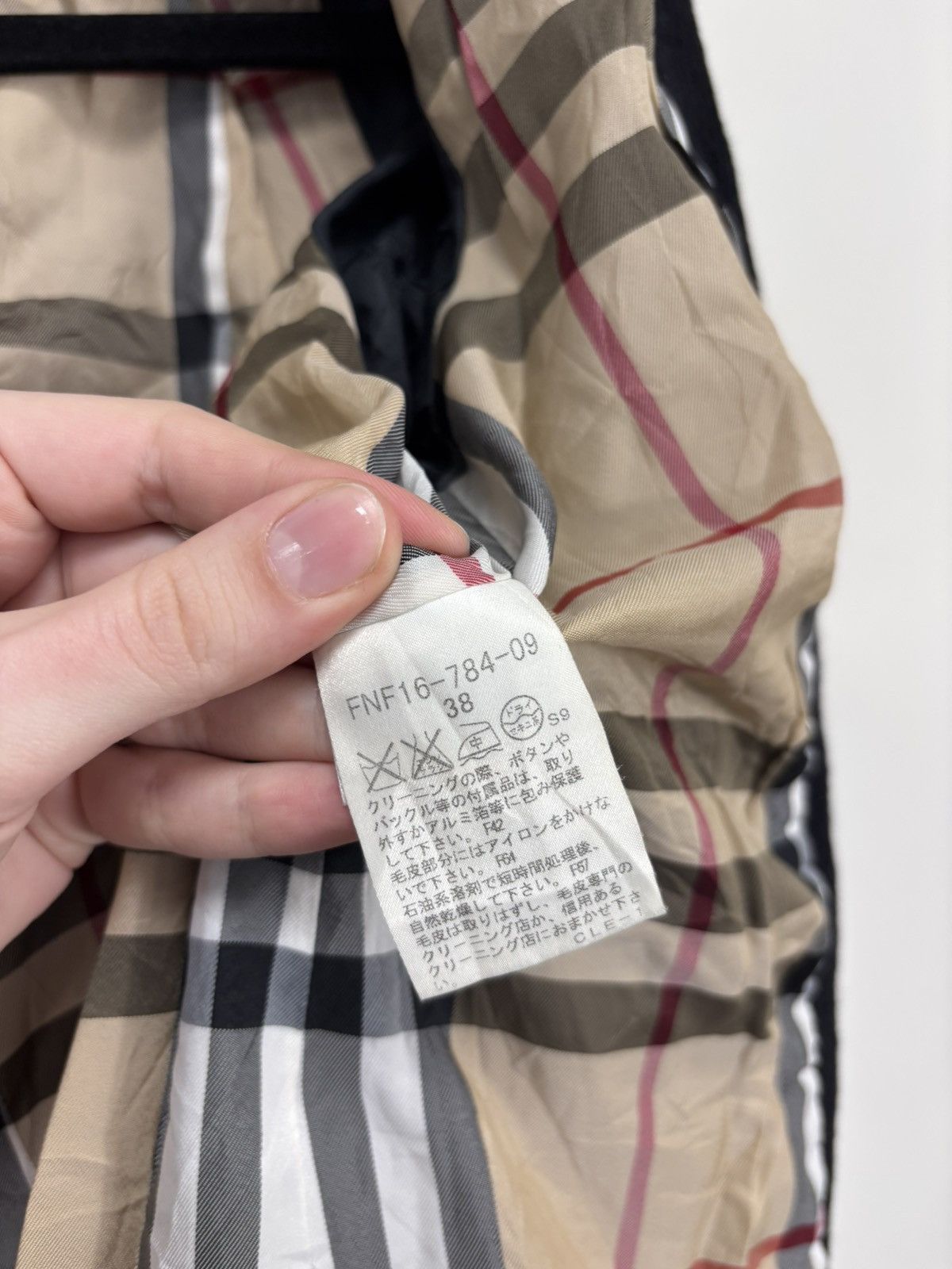 Burberry Burberry Blue Label Black Nova Check Angora Wool Coat Size XS / US 0-2 / IT 36-38 - 12 Thumbnail