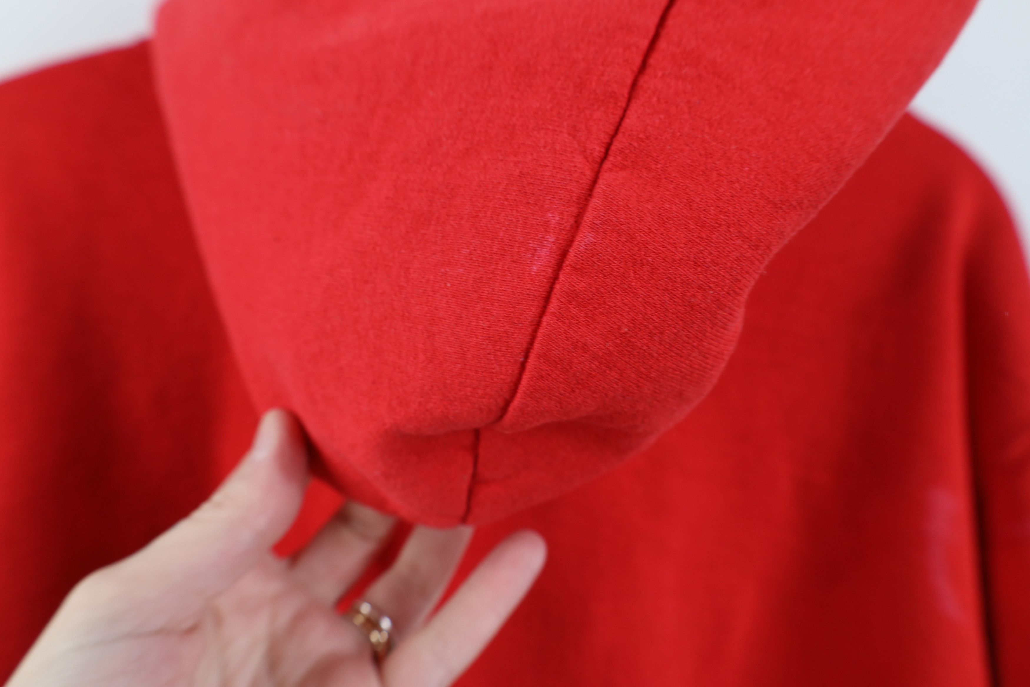Vintage Vintage 90s Y2K Streetwear Blank Hoodie Sweatshirt Red Size US L / EU 52-54 / 3 - 13 Thumbnail