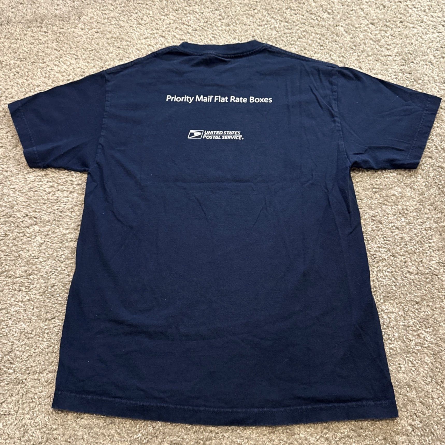 Vintage VINTAGE USPS Simpler Way To Ship Y2K 2000s Graphic T-Shirt Murina Men M Blue Shirt Mens Size US M / EU 48-50 / 2 - 6 Thumbnail