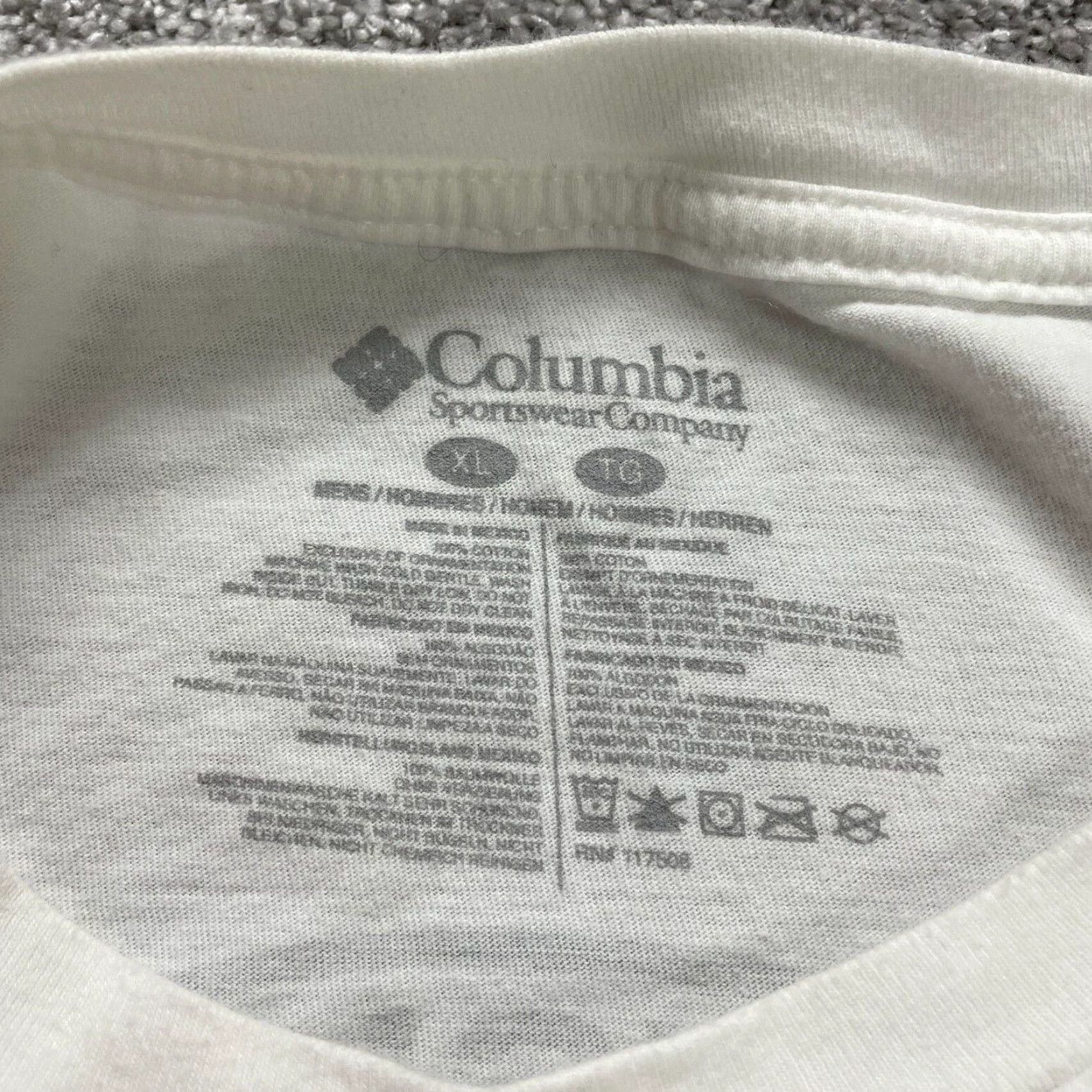 Vintage COLUMBIA Graphic T-Shirt Mens XL White Cotton Crew Neck Short Sleeve Casual Outdoor Size US XL / EU 56 / 4 - 5 Thumbnail