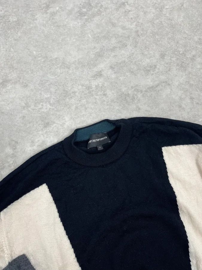 Emporio Armani AW2022 Emporio Armani Shape Black & White Wool Sweater Size US S / EU 44-46 / 1 - 7 Thumbnail