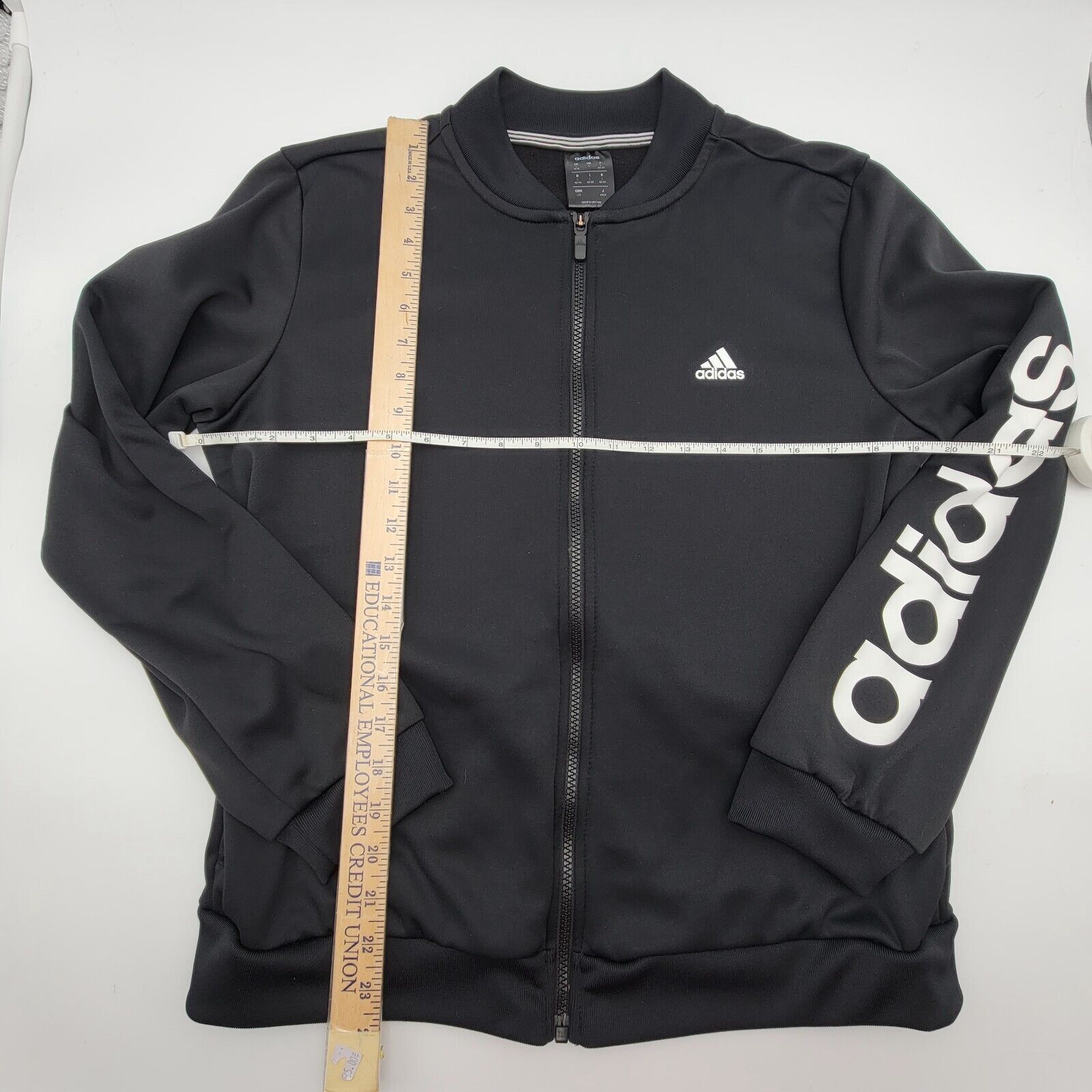 Adidas Adidas Black Zip Up Sweater Jacket Women’s Climawarm Sz L Size L / US 10 / IT 46 - 3 Thumbnail