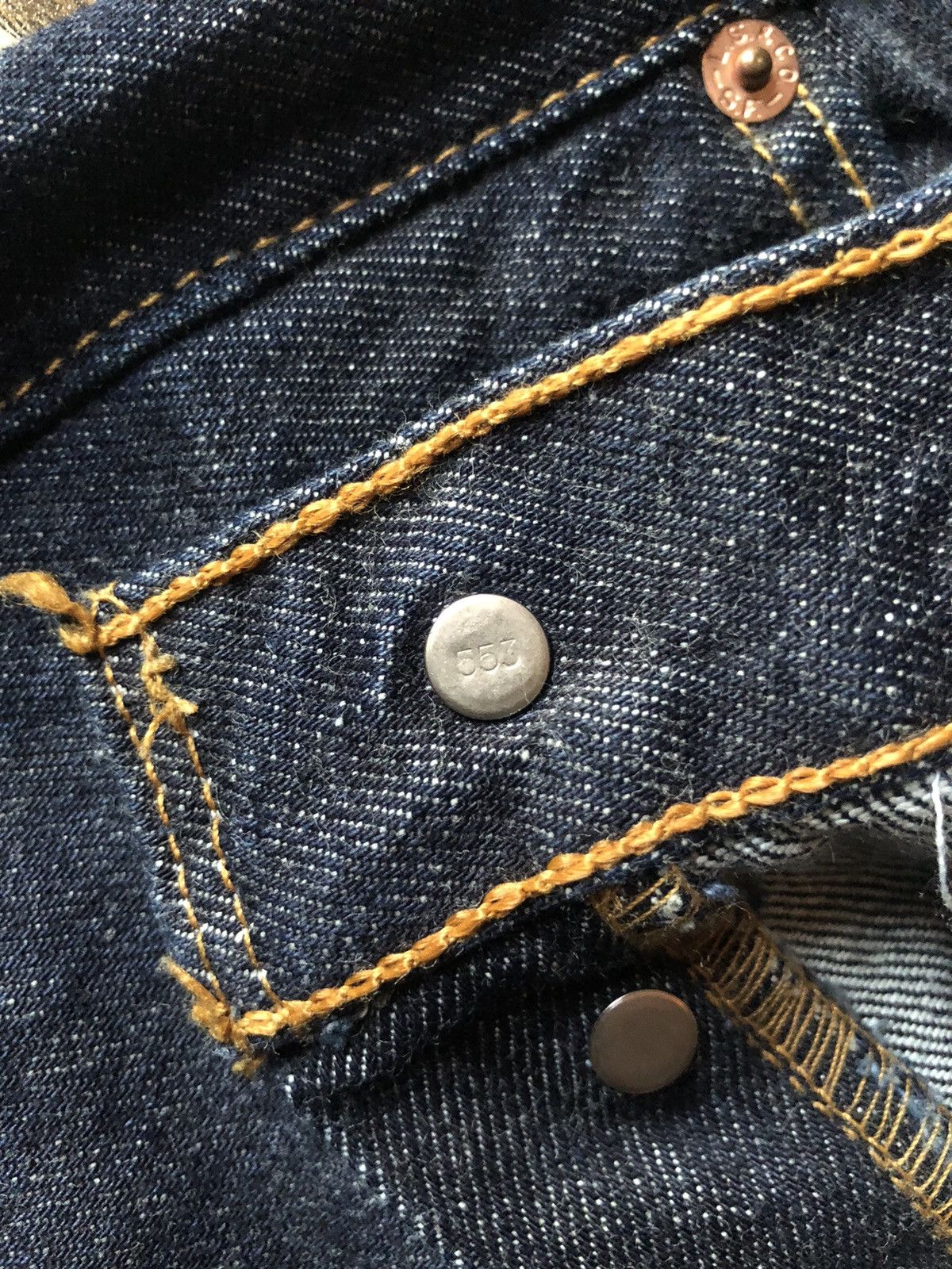 Levi's Size 29x31 Vtg 501 USA Late 90s Button Fly Dark blue Denim Size US 28 / EU 44 - 8 Thumbnail