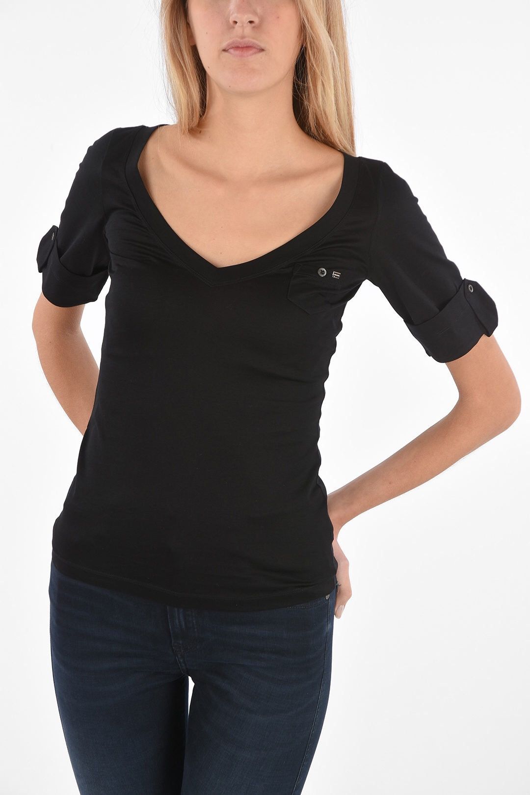 Prada Breast pocket v-neck t-shirt